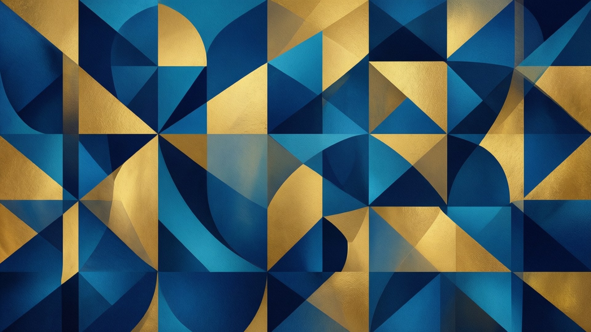 Blå guld geometri Wallpapers