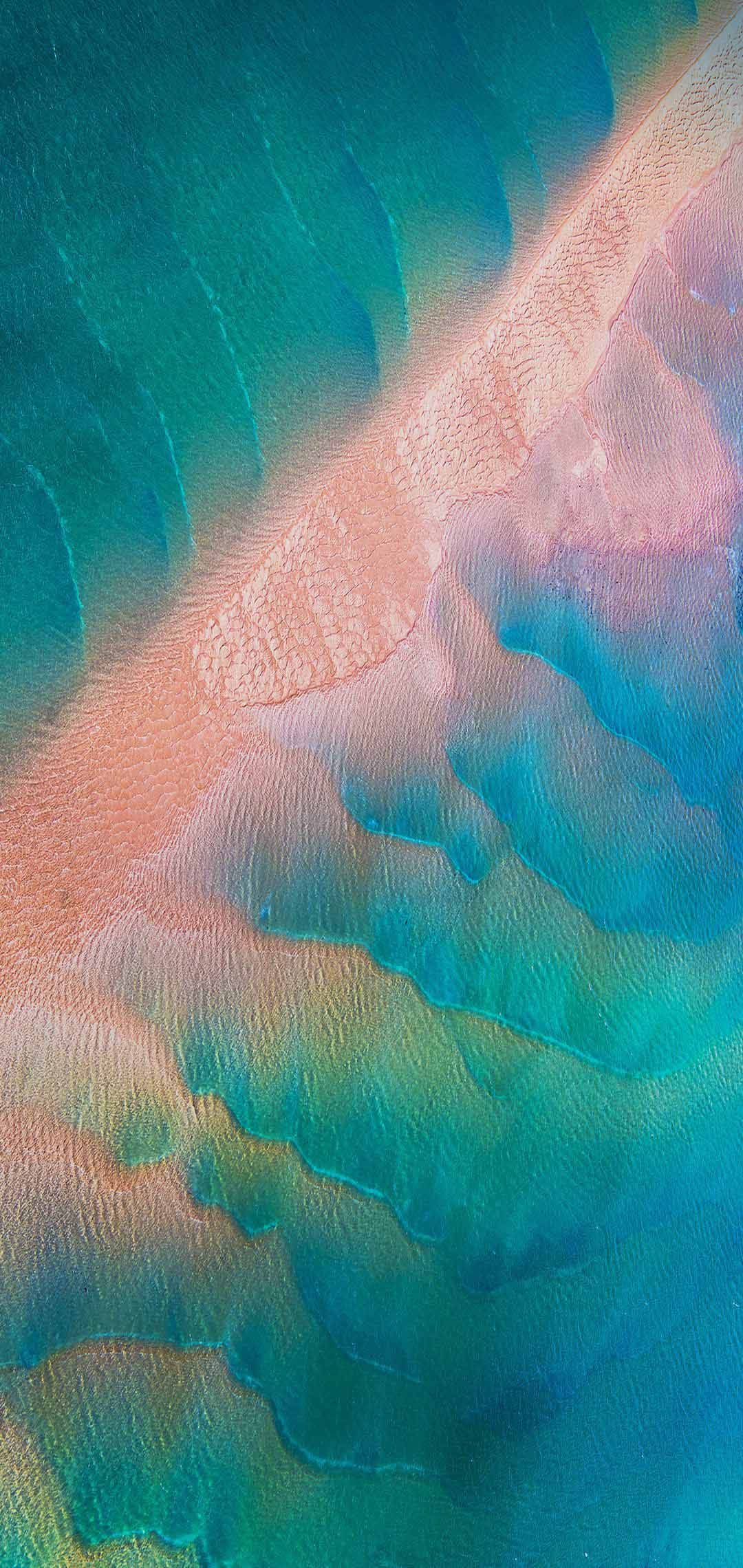 Blå hav vandrefleksion på Samsung Galaxy Note 10 Wallpapers