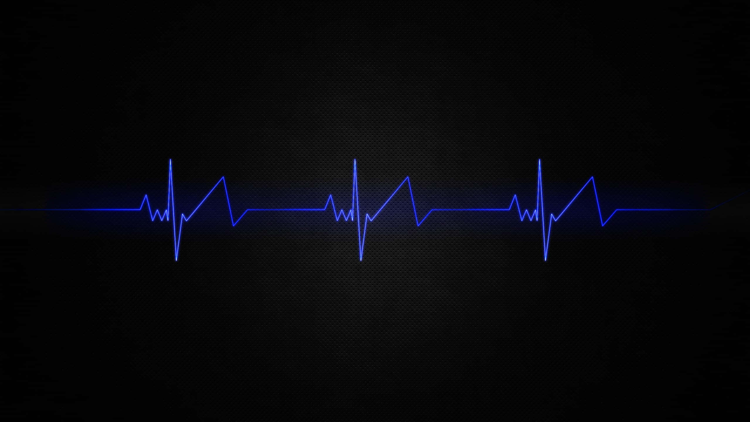 blå hjerterytmer på en sort baggrund Wallpapers