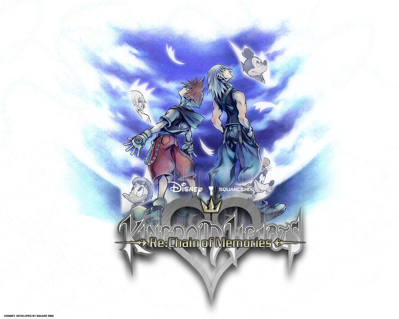 Blå horisont med Kingdom Hearts-logo Wallpapers
