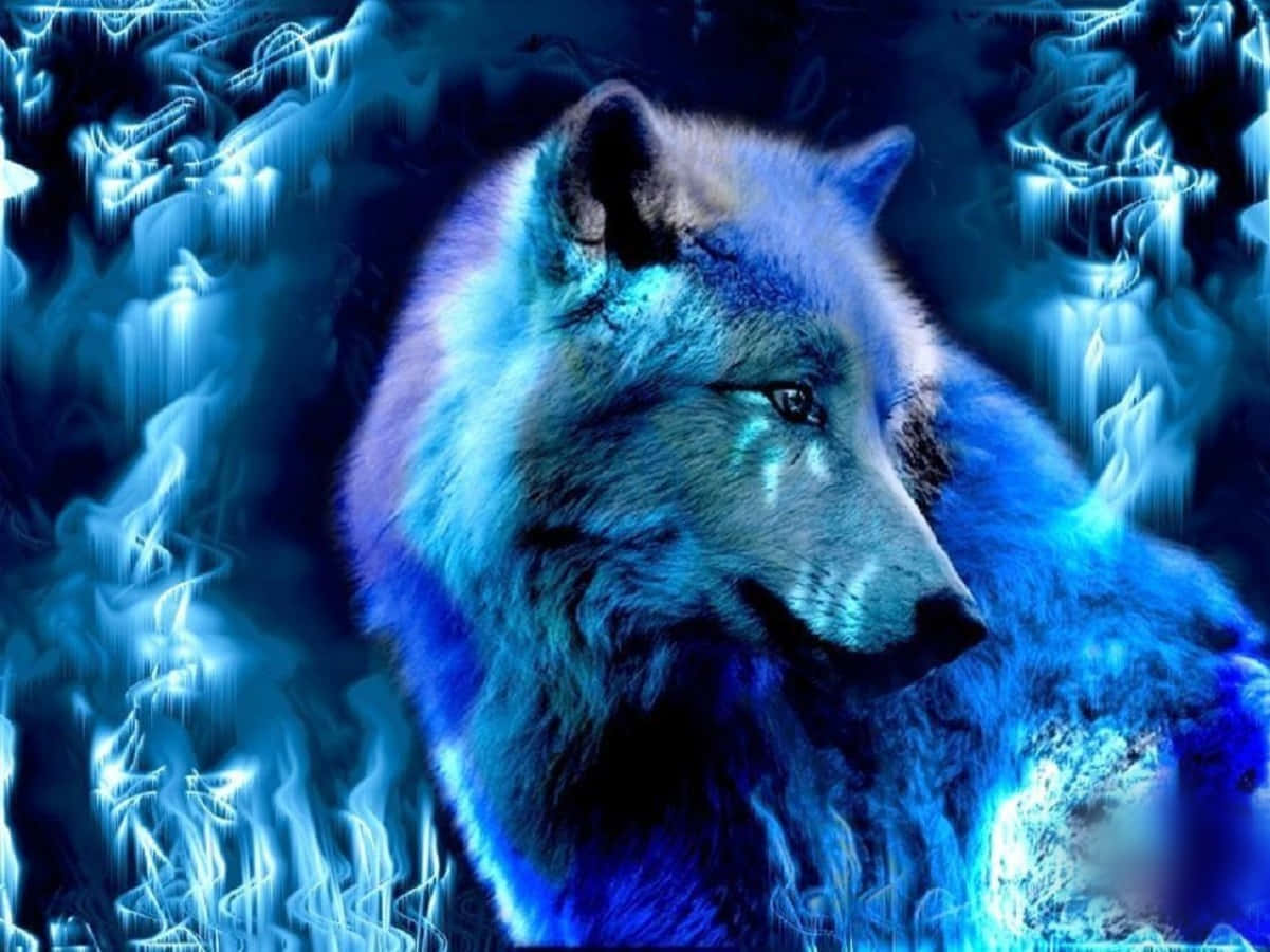 Blå ildulv ser sig tilbage Wallpapers