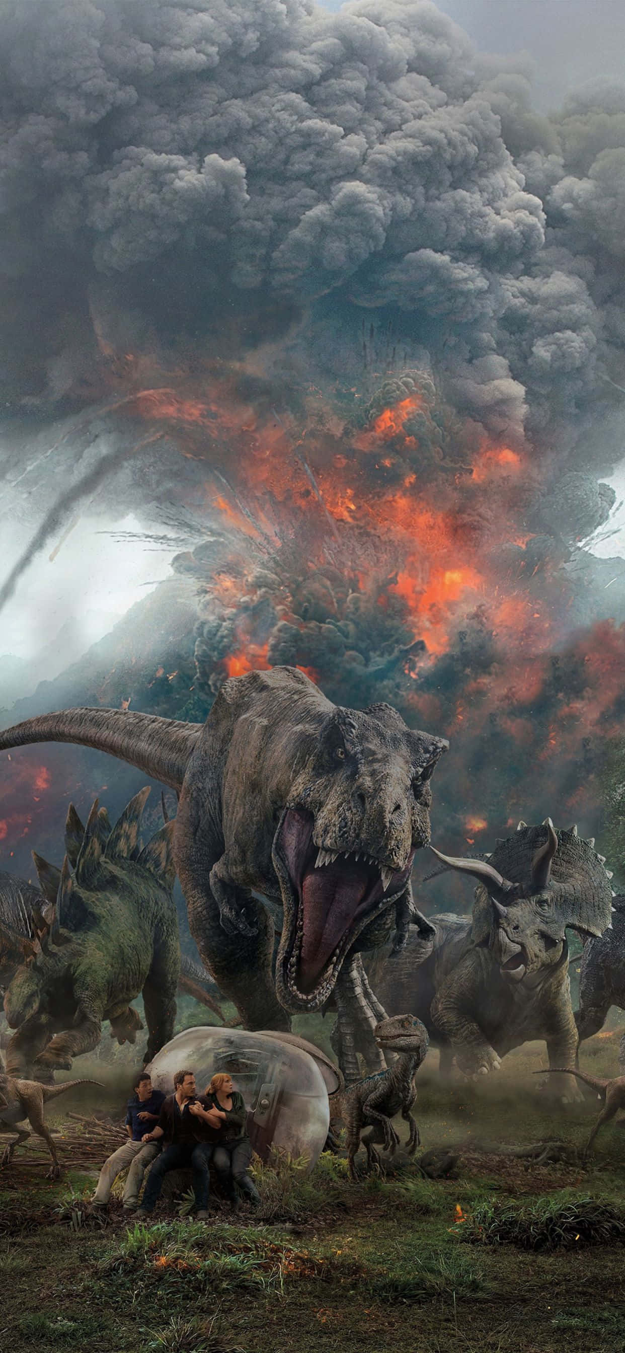 Blå Jurassic World Eksplosion Wallpapers