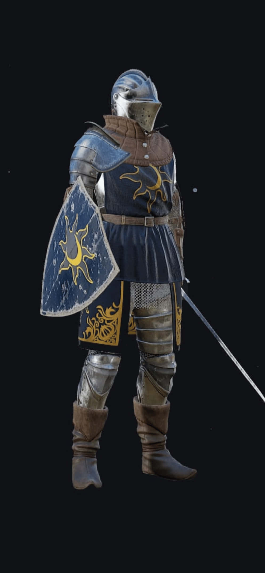 Blå kriger iPhone Xs Mordhau Baggrund Wallpapers