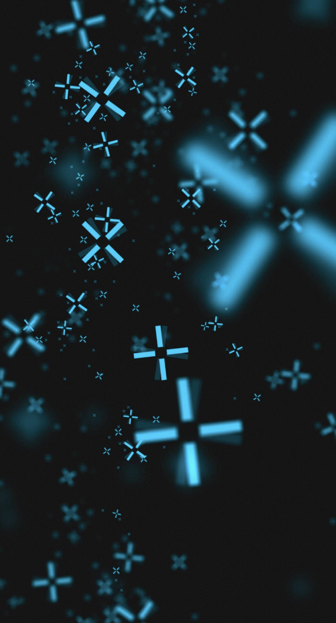Blå kunst på kølig sort baggrund Wallpapers