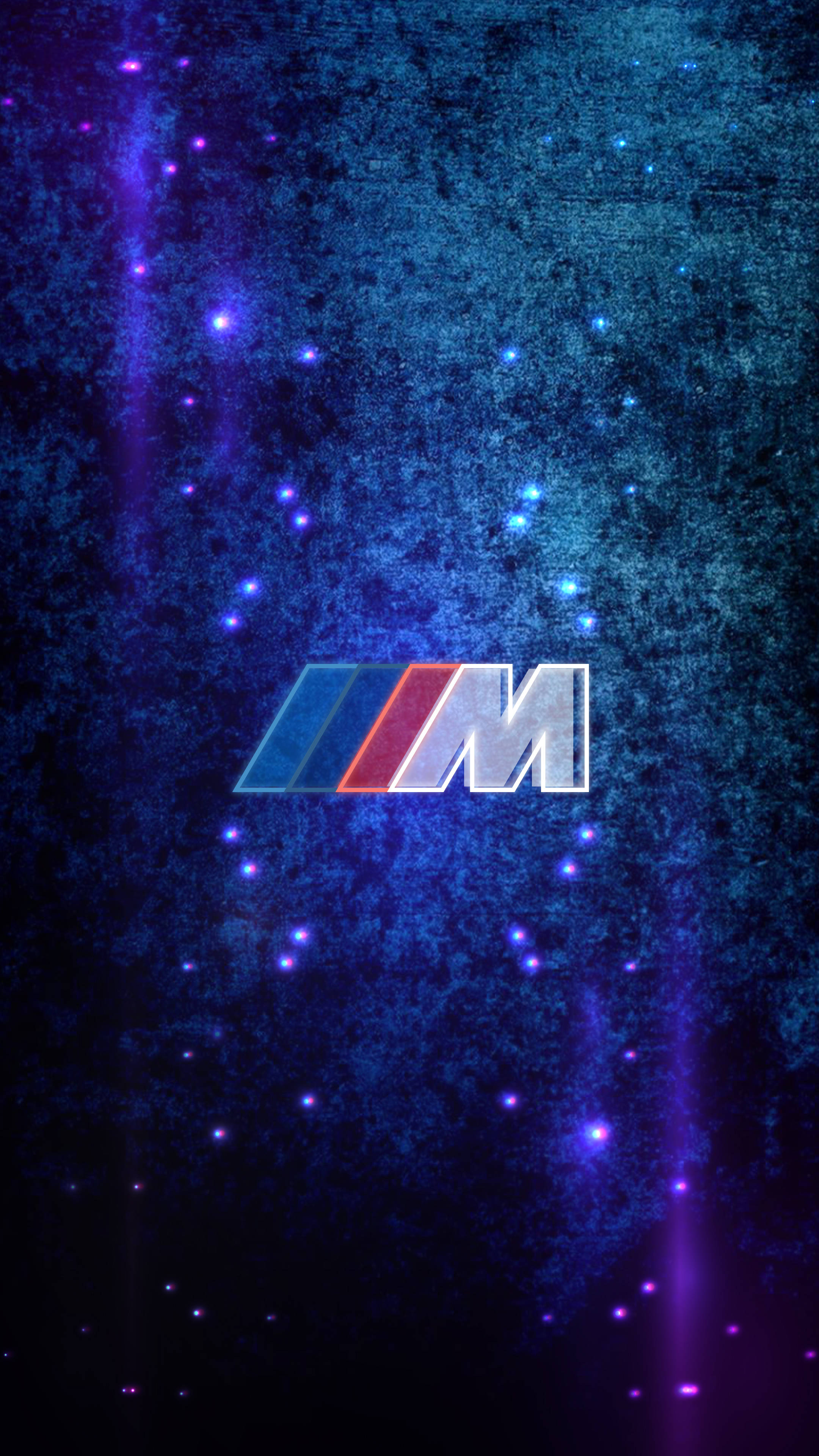 Blå lilla gnistre BMW M Logo Wallpapers