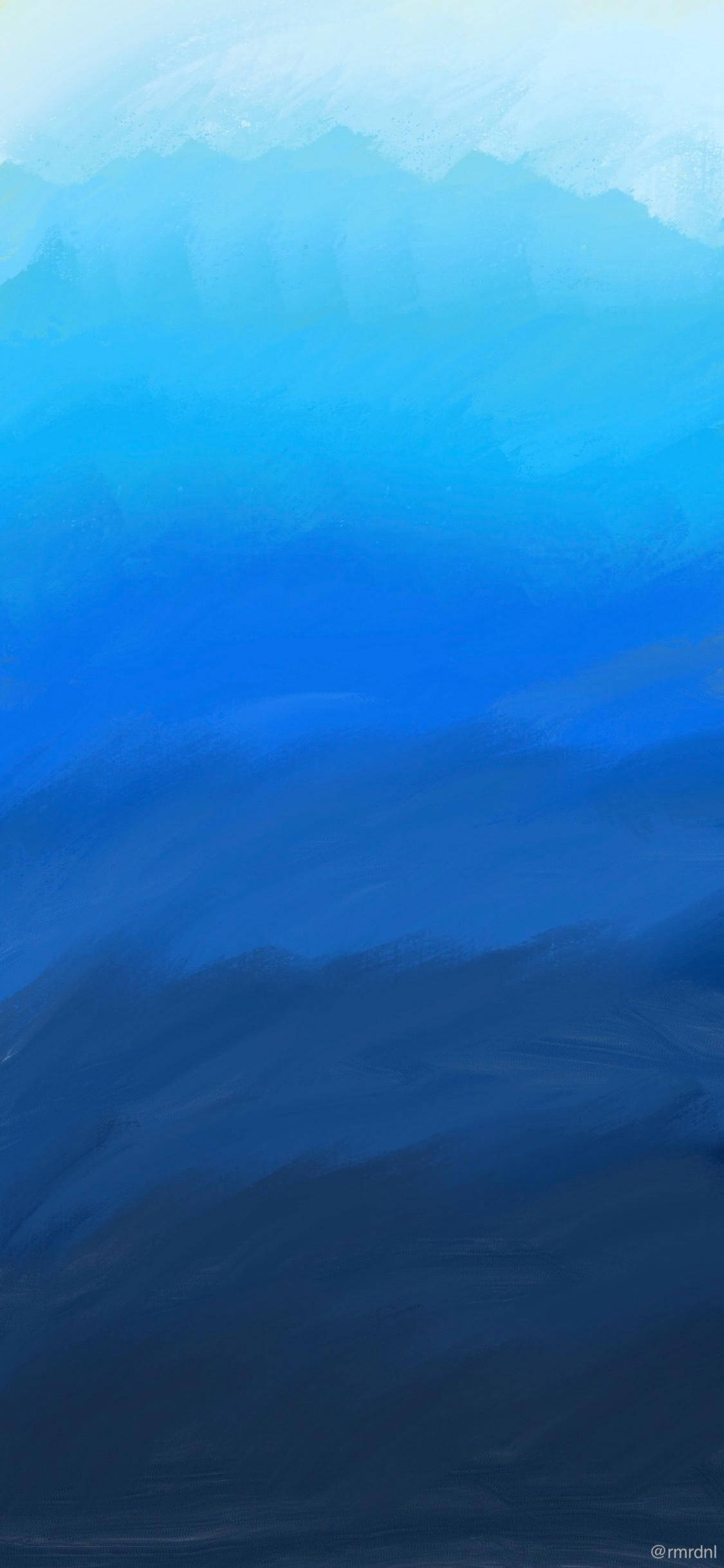 Blå malingsnuancer minimalistisk Android Wallpapers
