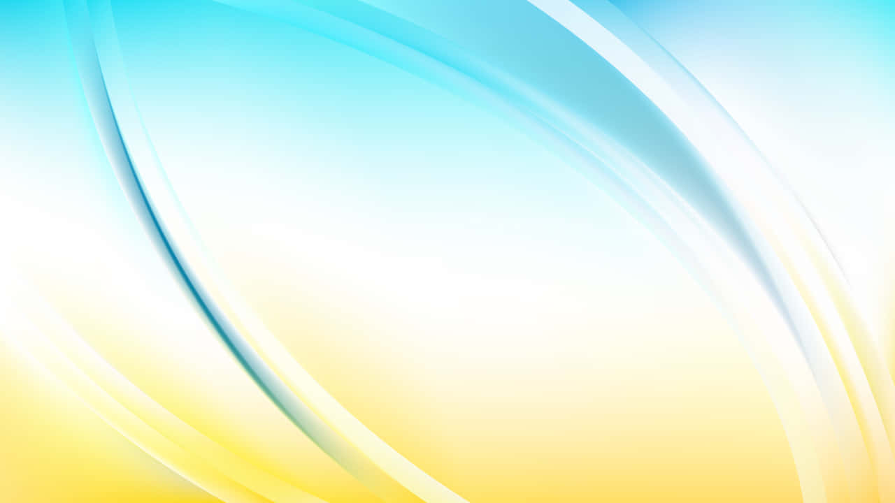 Blå og gul baggrund med hvirvlende design Wallpapers