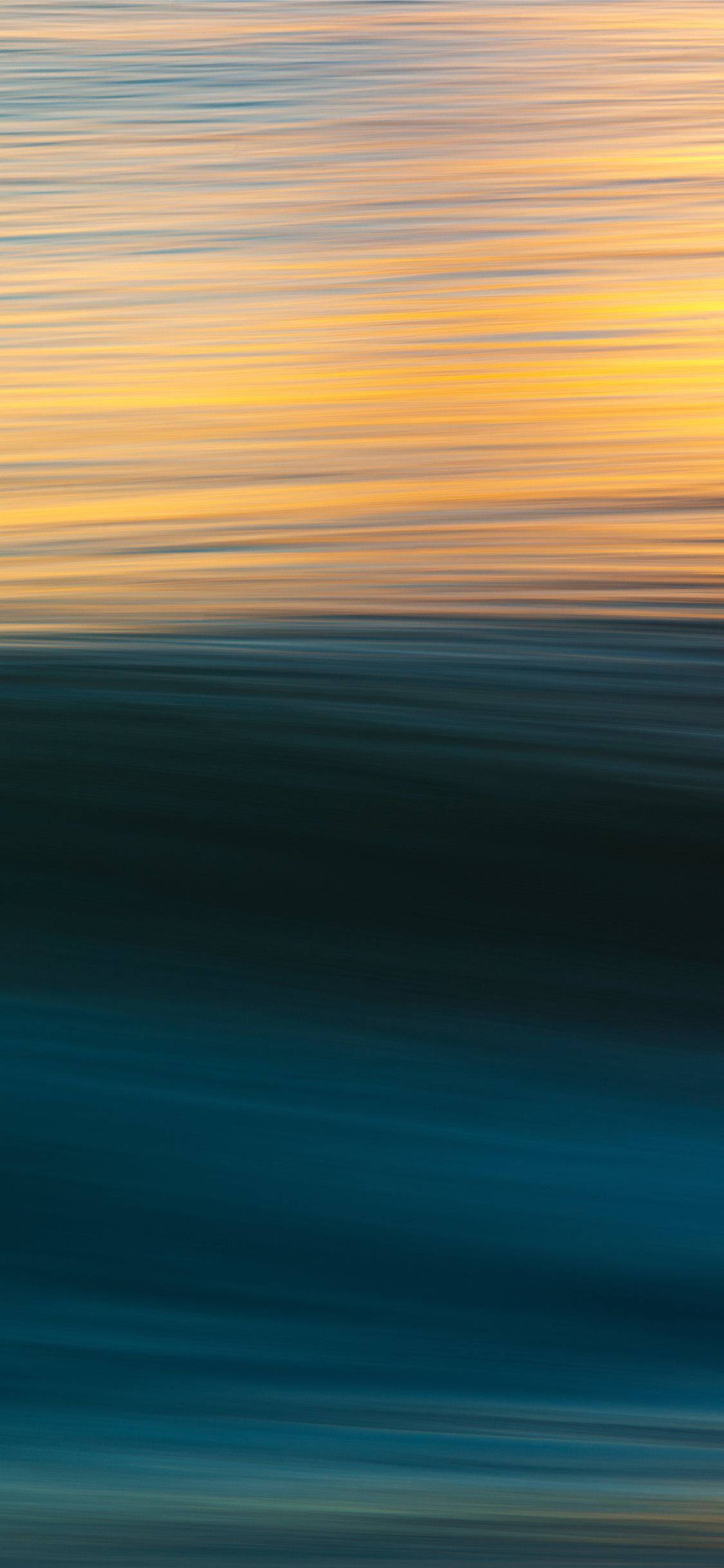 Blå Og Guld Penselkunst Wallpapers