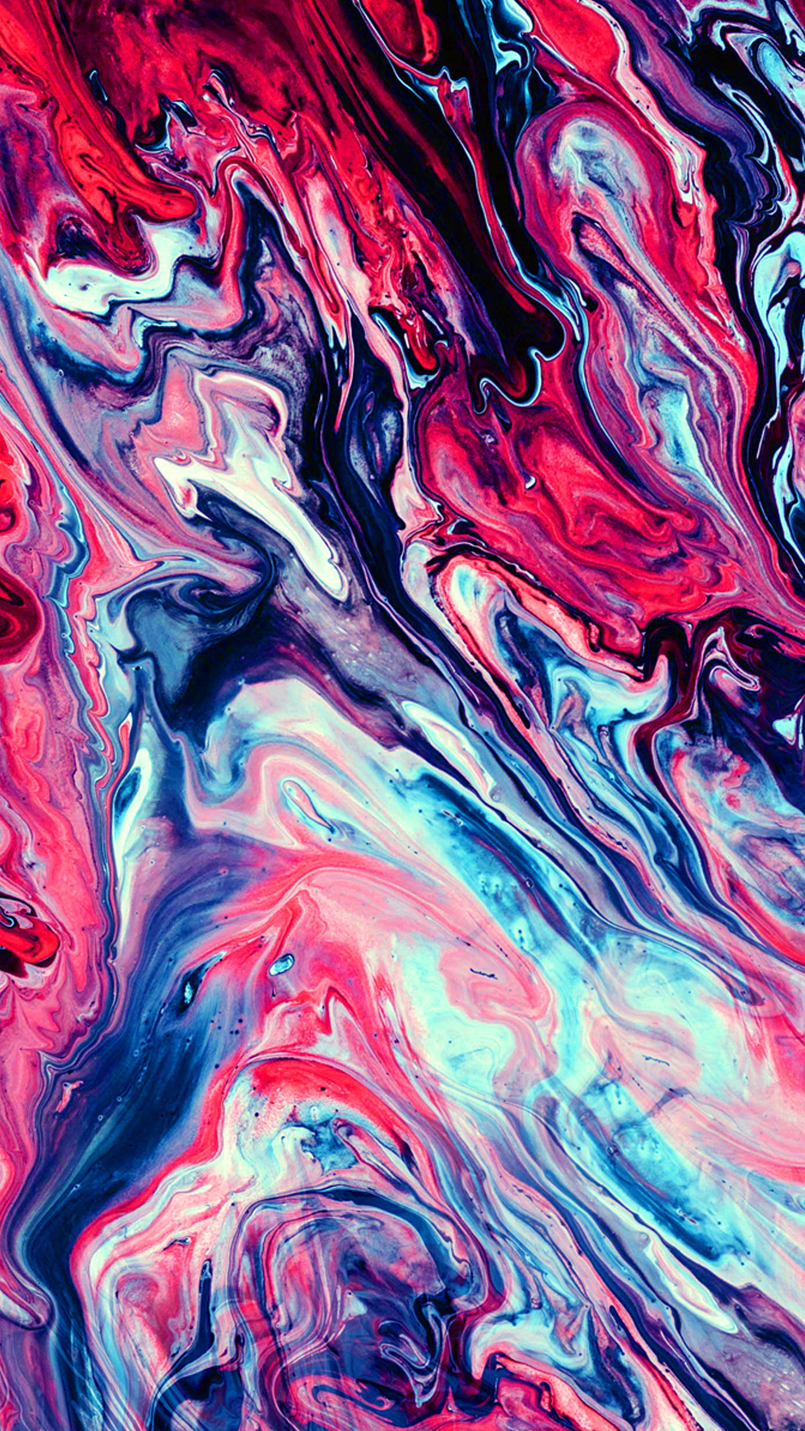 Blå og rød marmor iPhone Wallpapers
