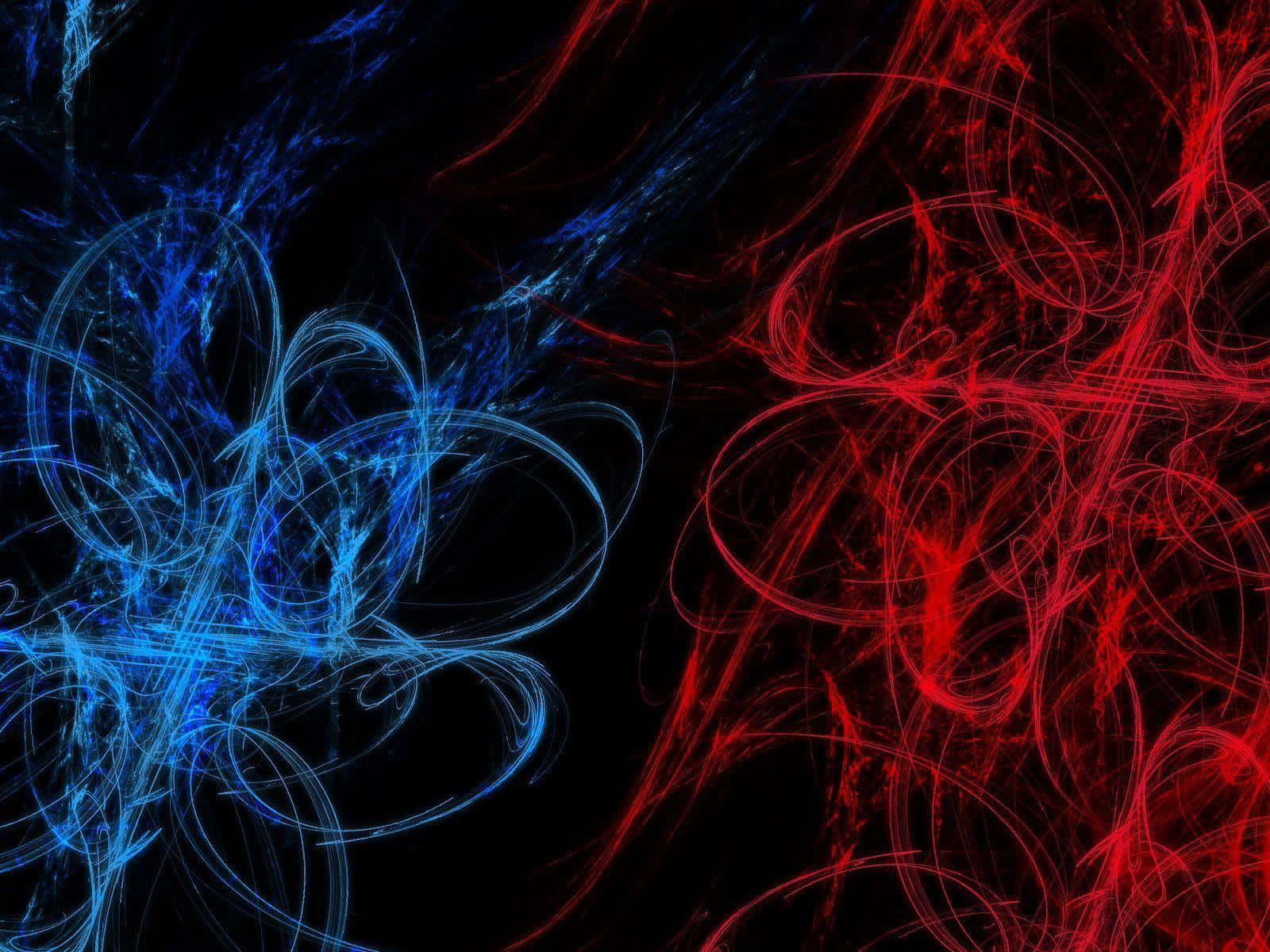 Blå og røde krusedullelinjer baggrund Wallpapers