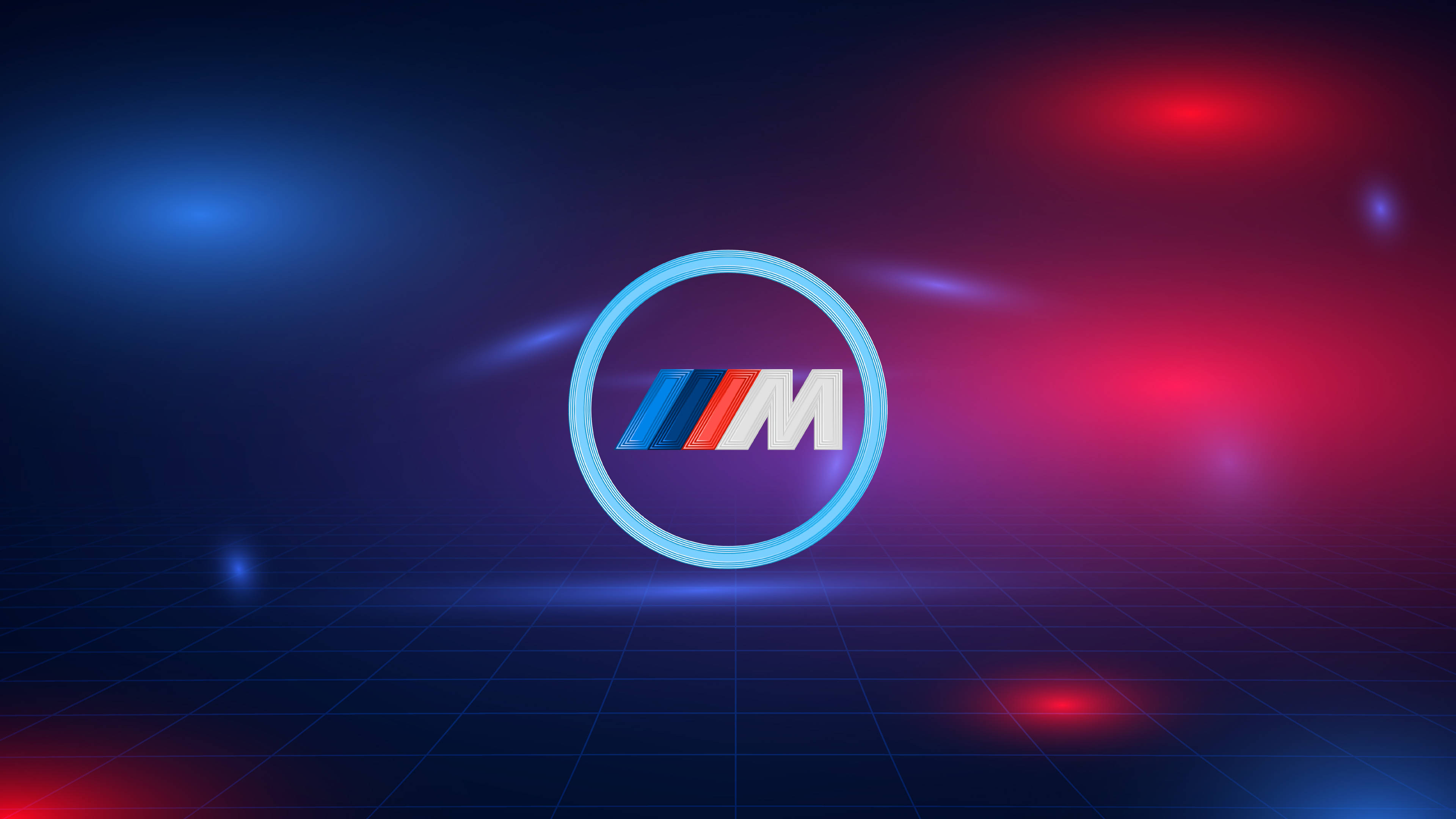Blå røde lys BMW M-logo Wallpapers