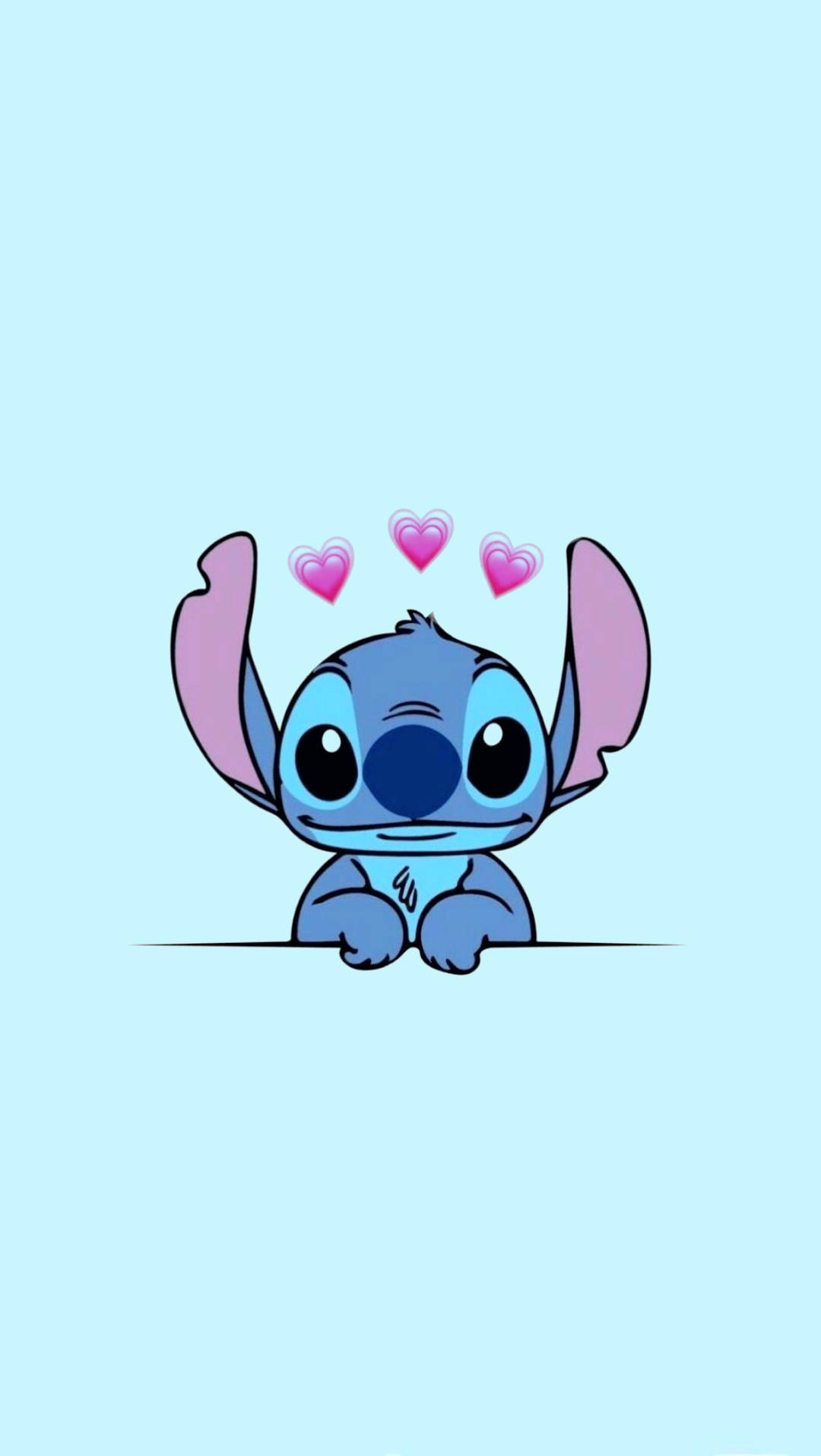 Blå Stitch sød iPhone Wallpapers