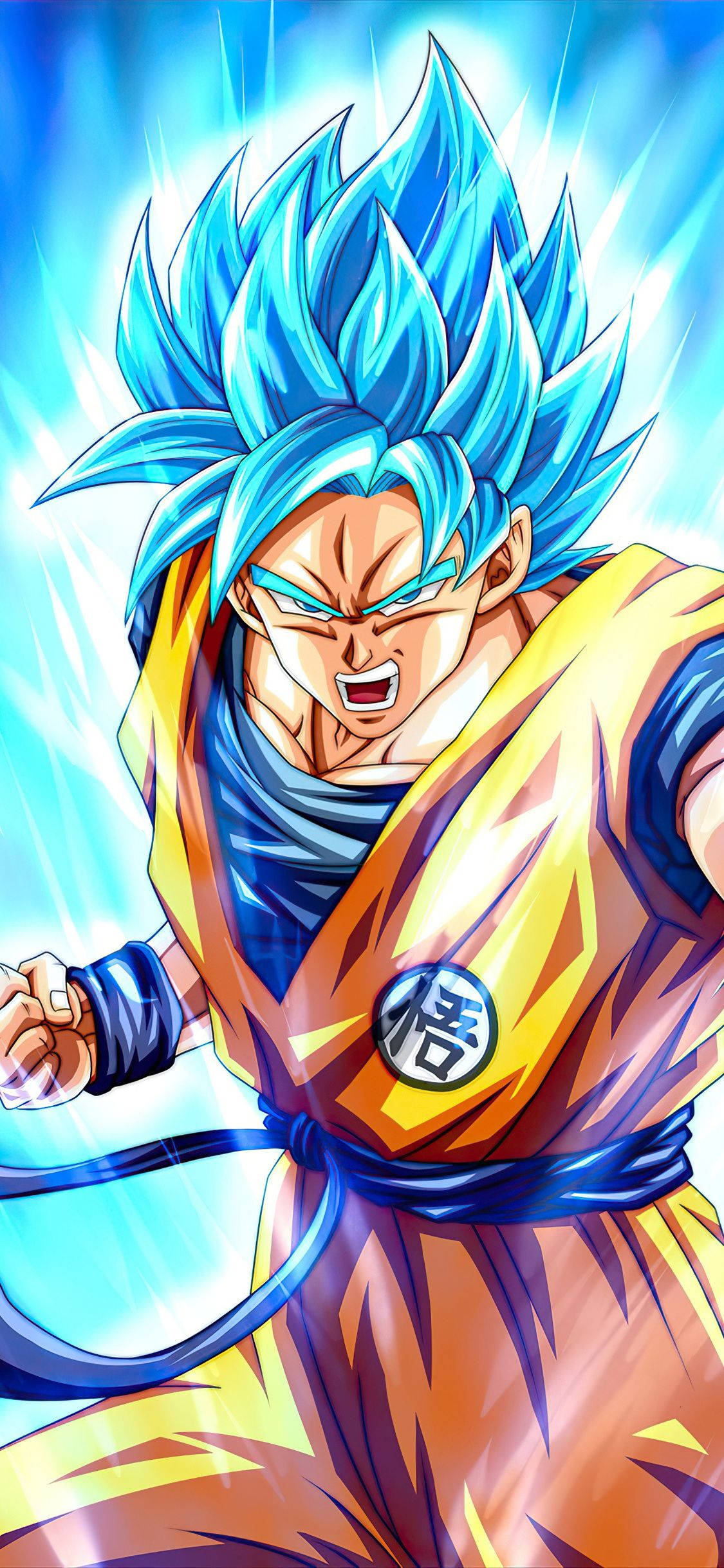 Blå Super Saiyan Son Goku iPhone Wallpapers