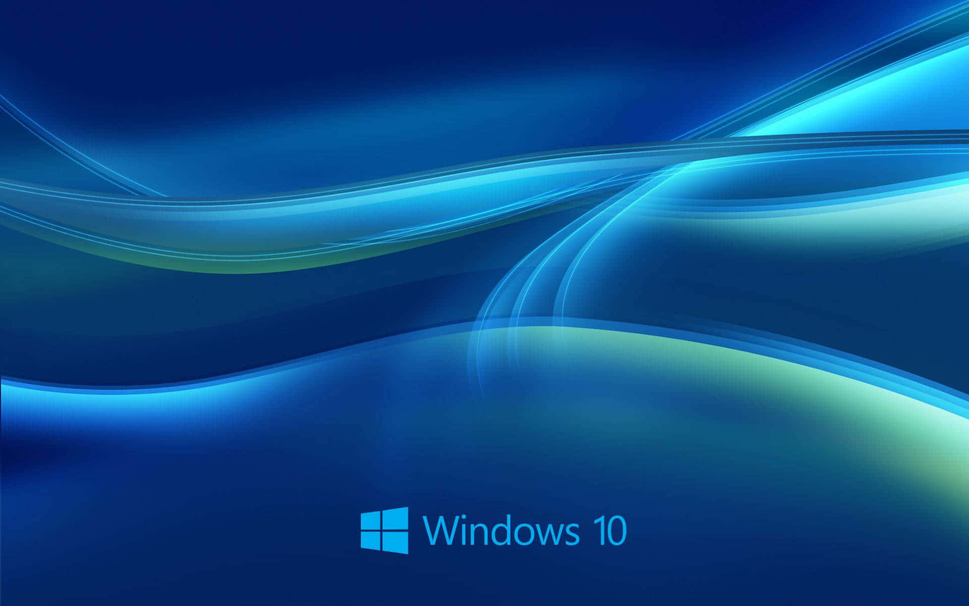 Blå Windows 10-bølgebaggrund Wallpapers