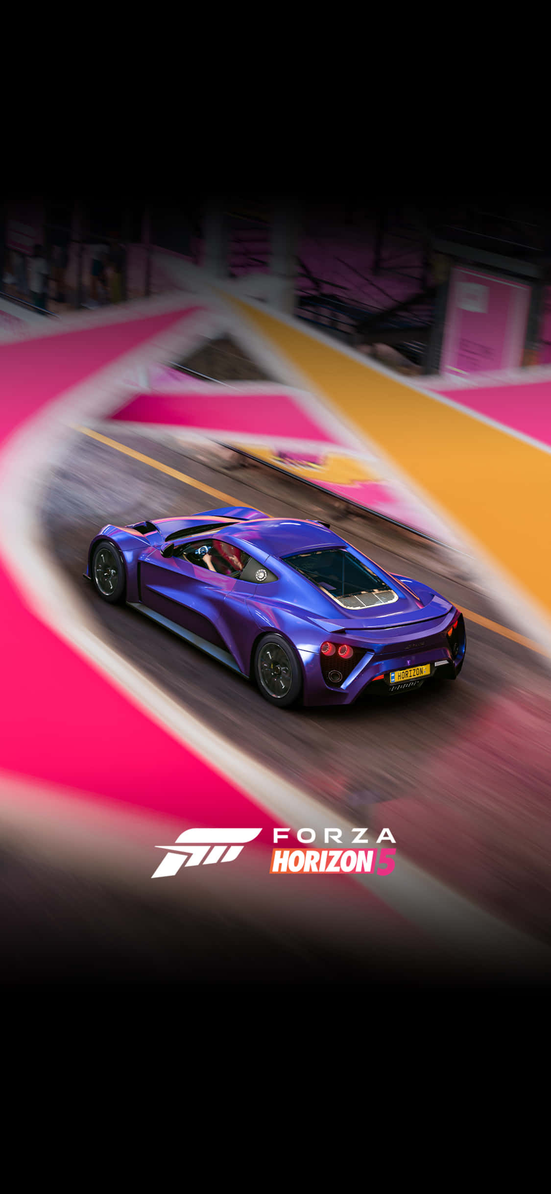 Blå Zenvo iPhone X Forza Motorsport 7 Baggrund Wallpapers