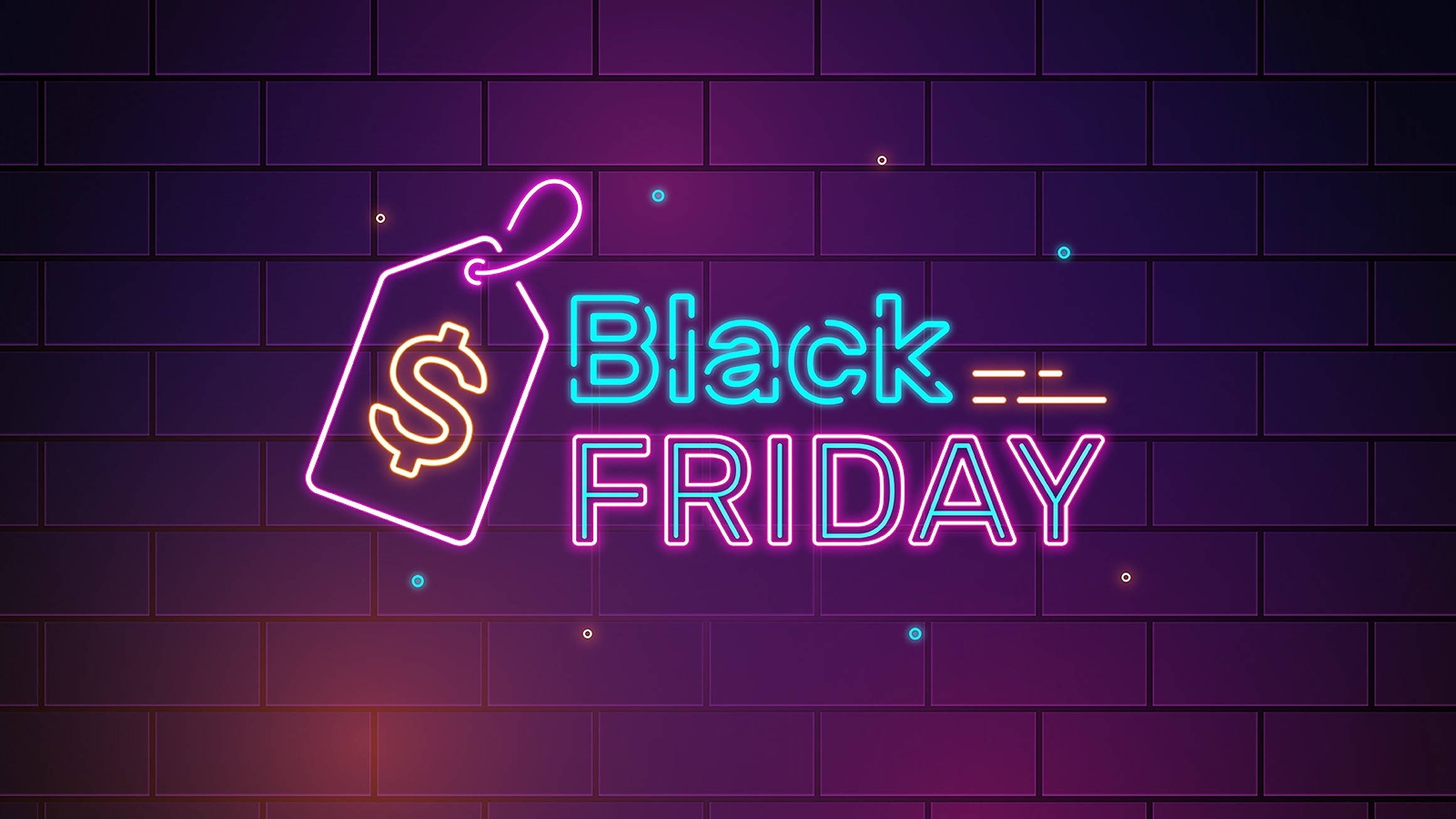 Black Friday æstetisk neonlys Wallpapers