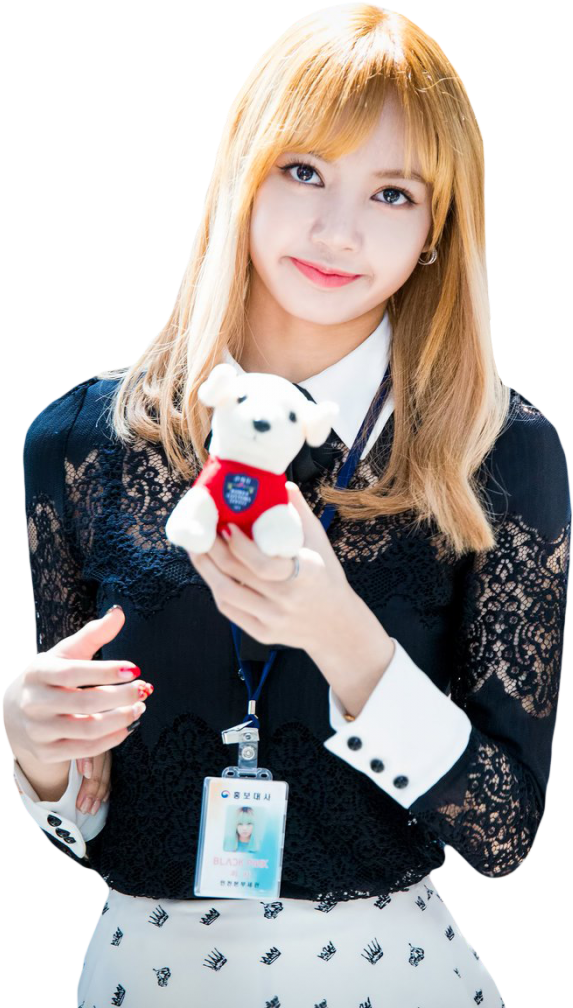 Blackpink-medlem holder bamse Wallpapers