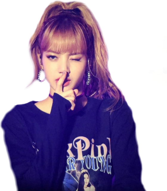 Blackpink-medlem med shush-pose Wallpapers