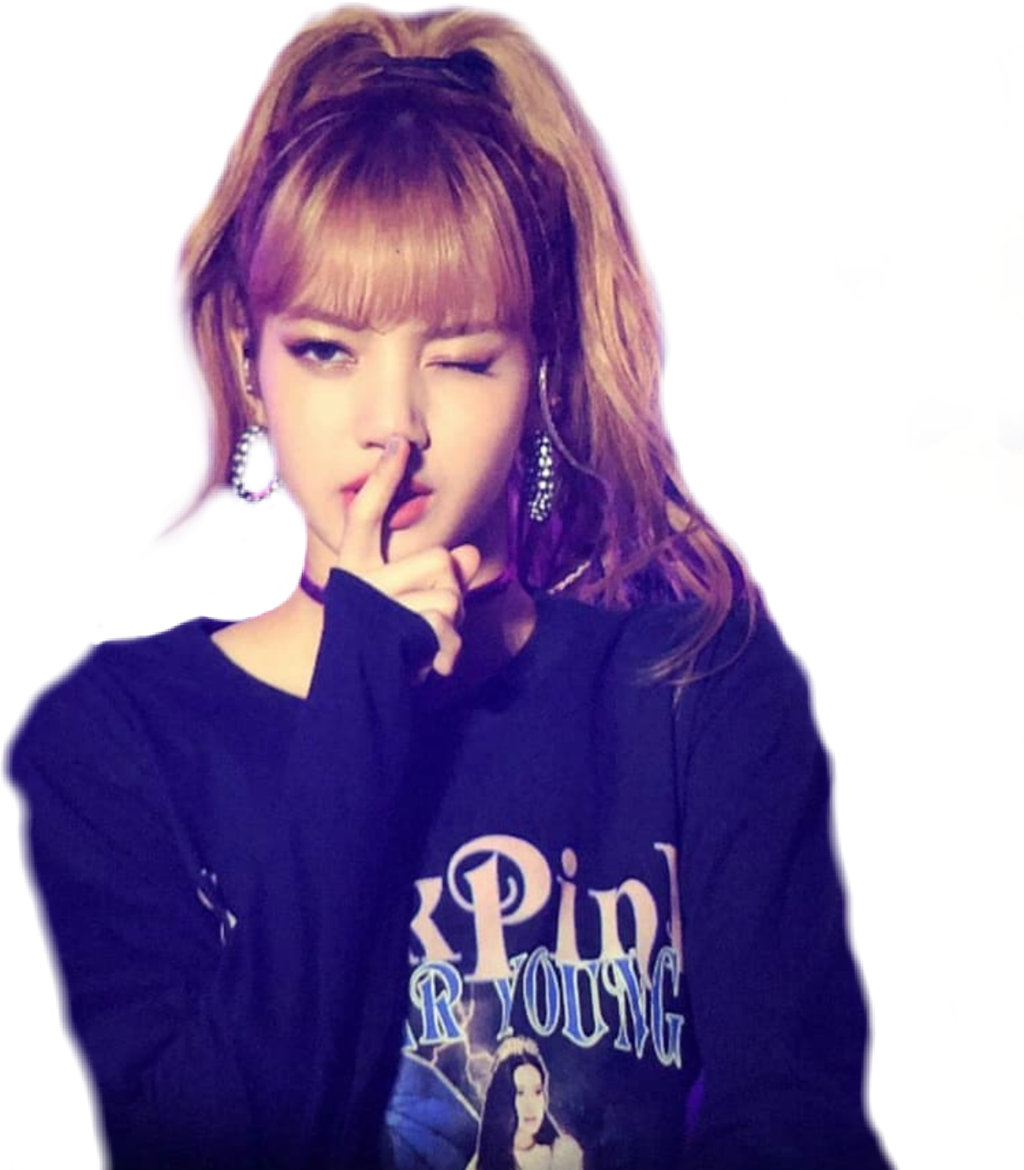Blackpink-medlem med stille gestus Wallpapers