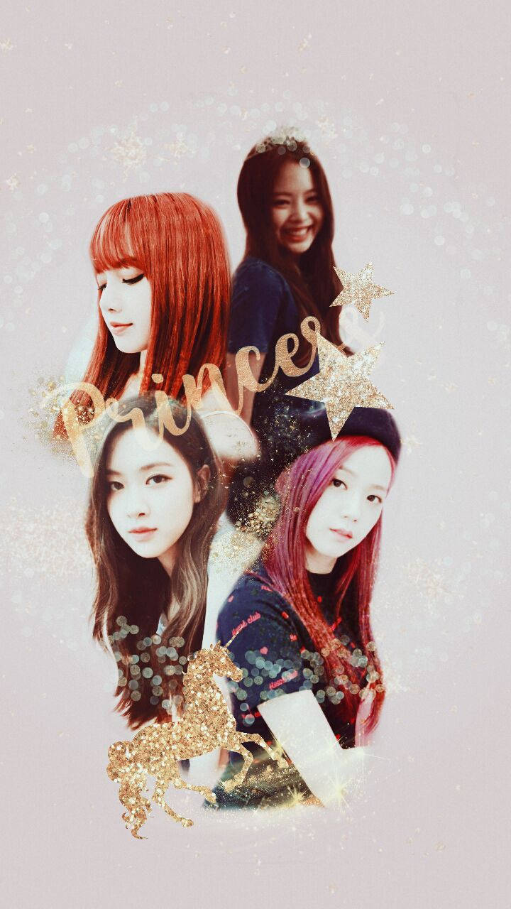 Blackpink medlemmer Gold Princess Wallpapers