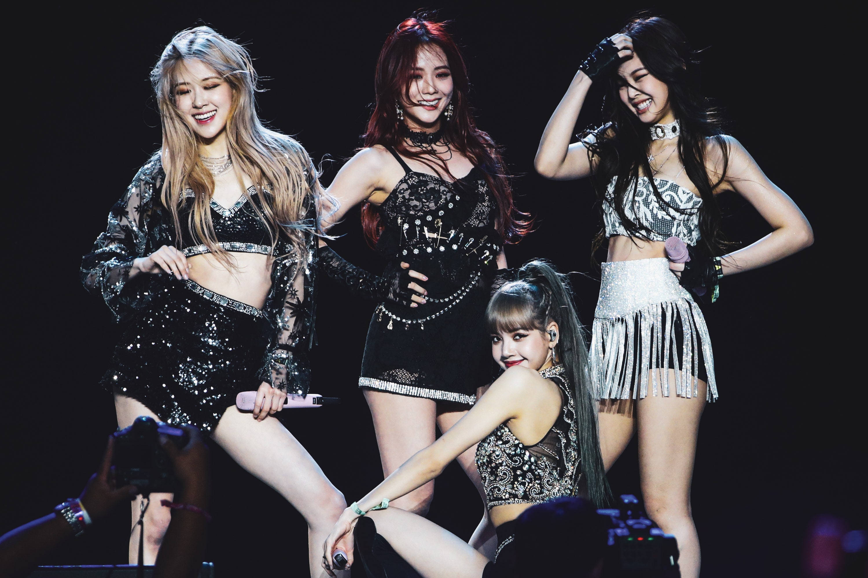 Blackpink på scenen - naturligt desktopbillede Wallpapers