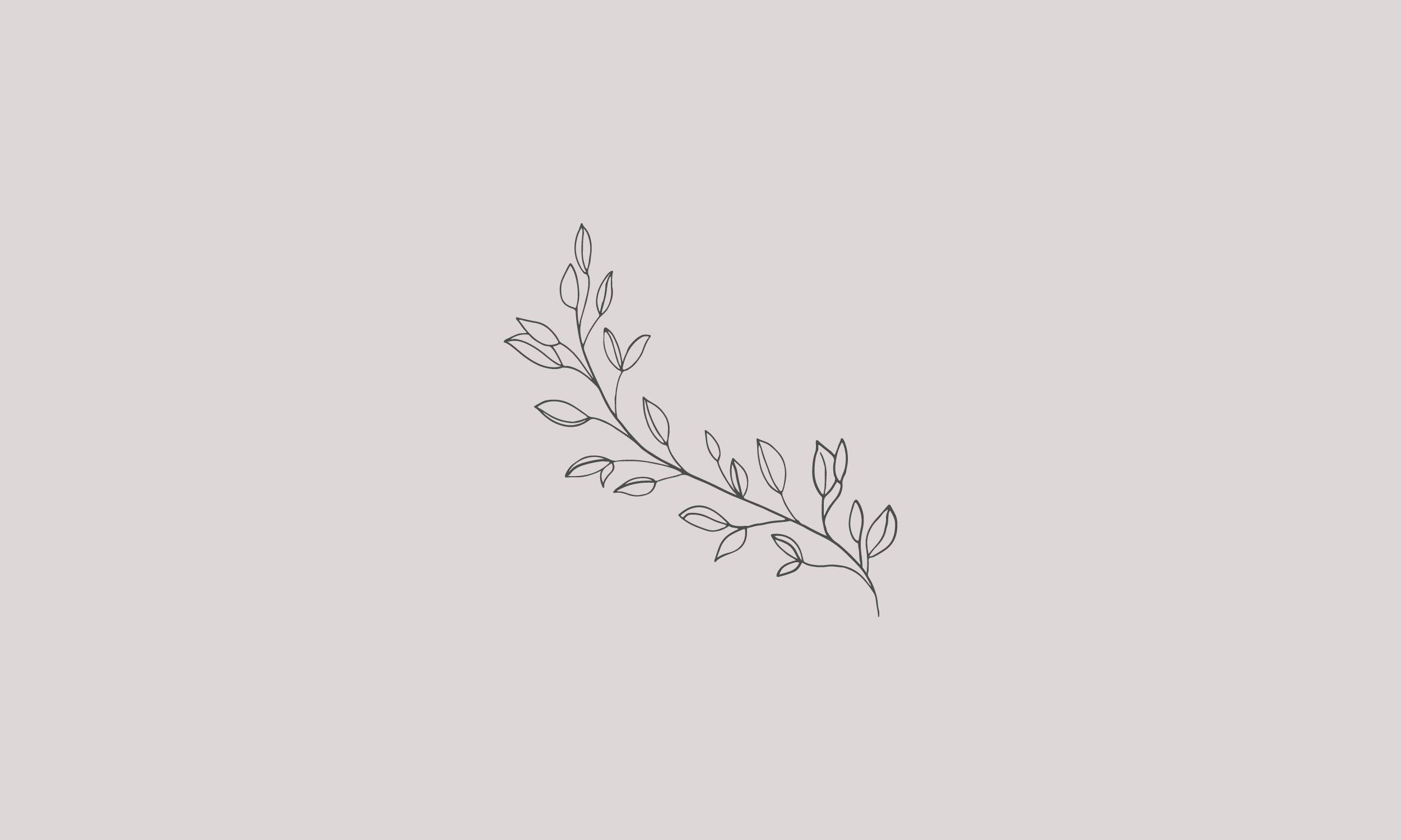 Bladgren Minimalistisk Æstetik Bærbar Wallpapers