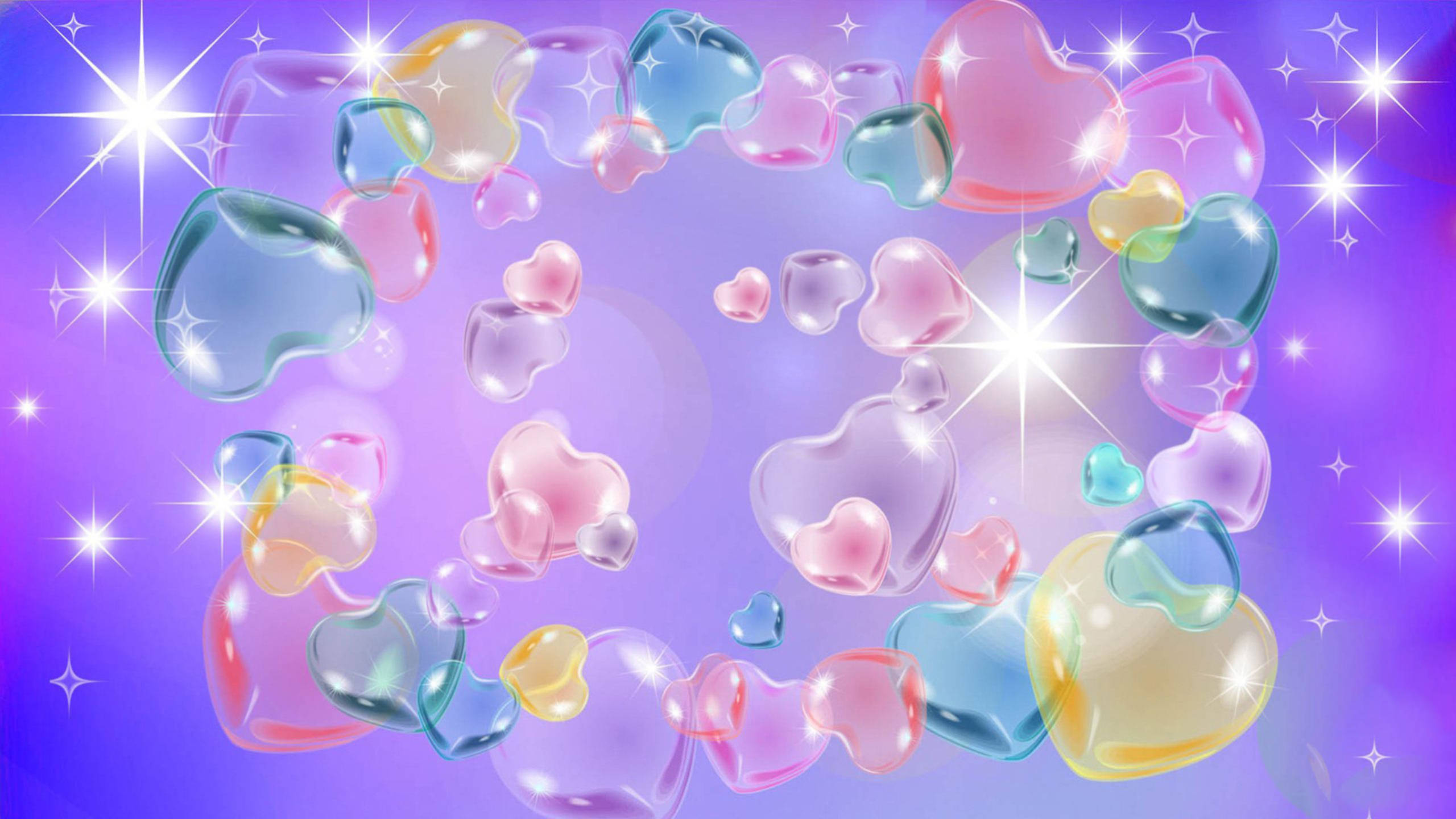 Blankt hjerte i søde pastelfarver Wallpapers