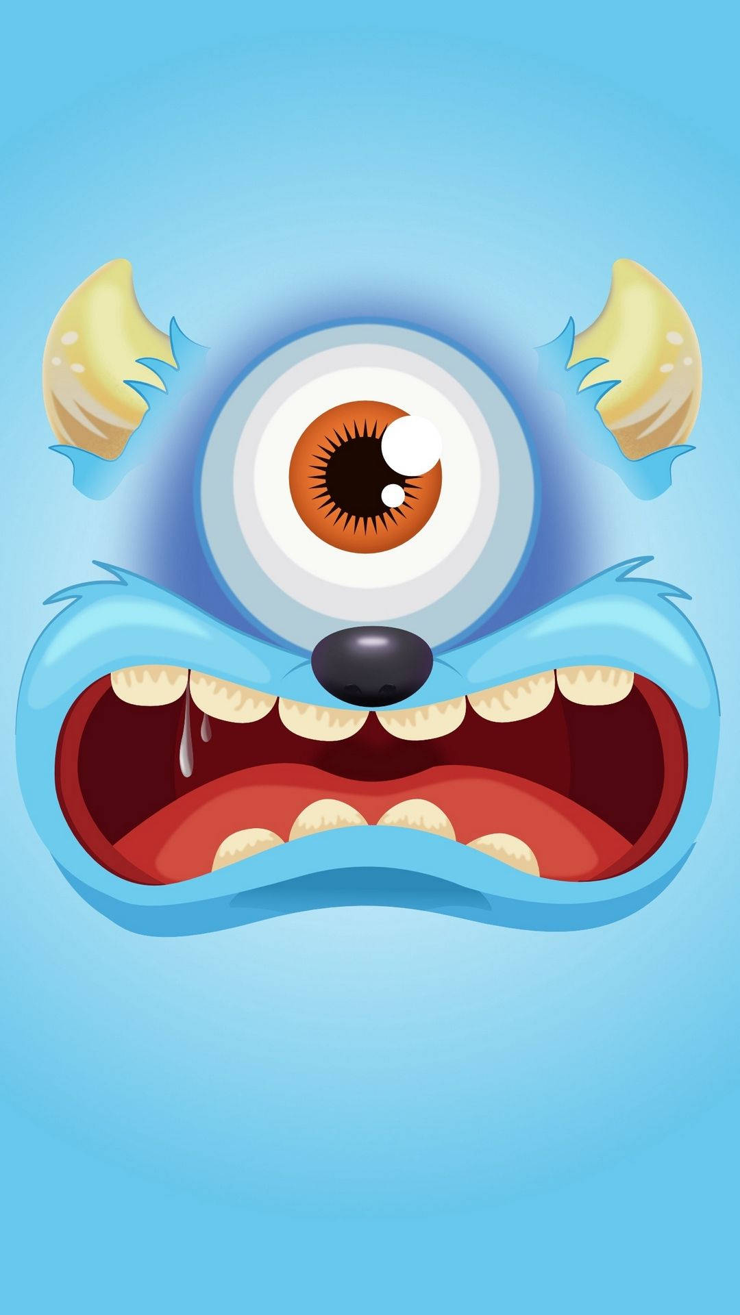 Blåøjet monster Halloween iPhone Wallpapers
