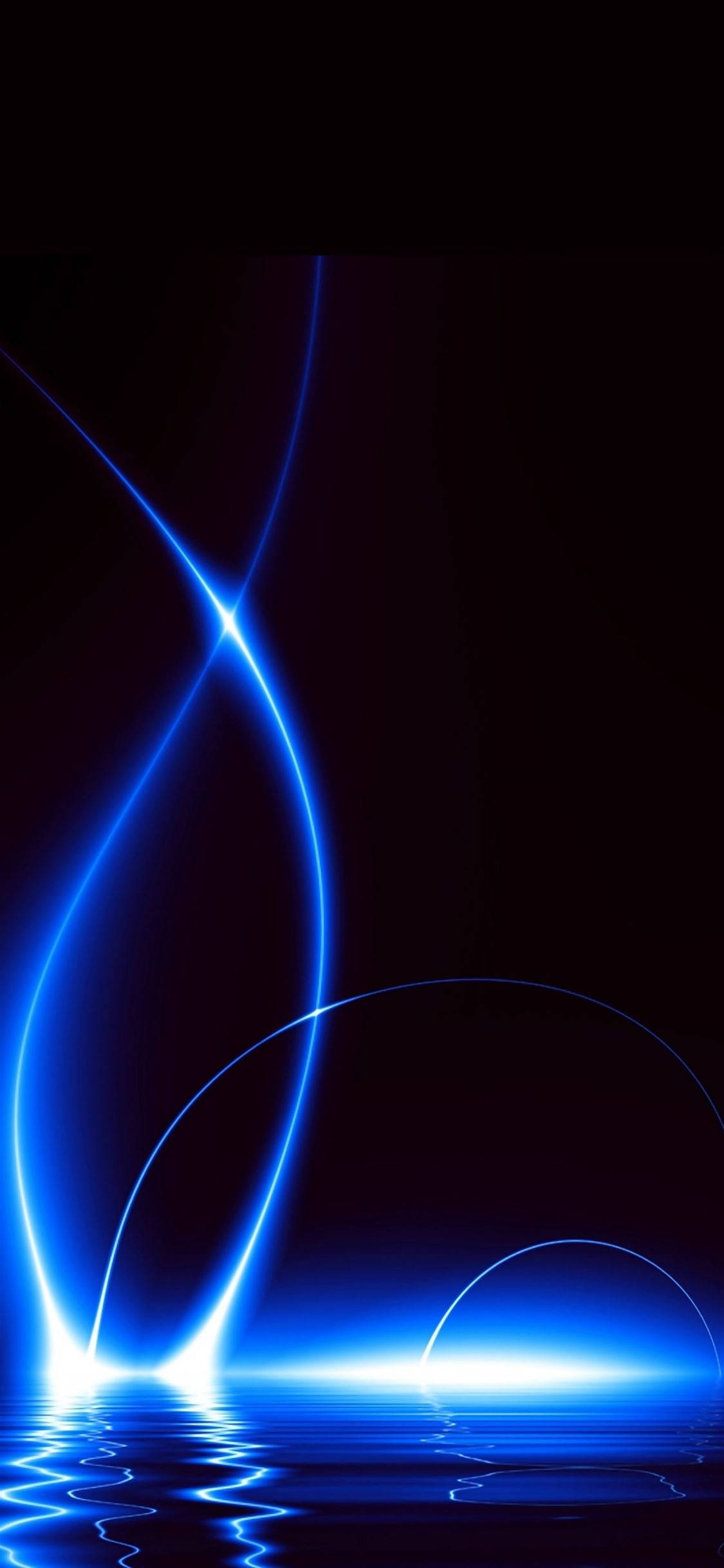 Blåt lys iPhone mørk Wallpapers