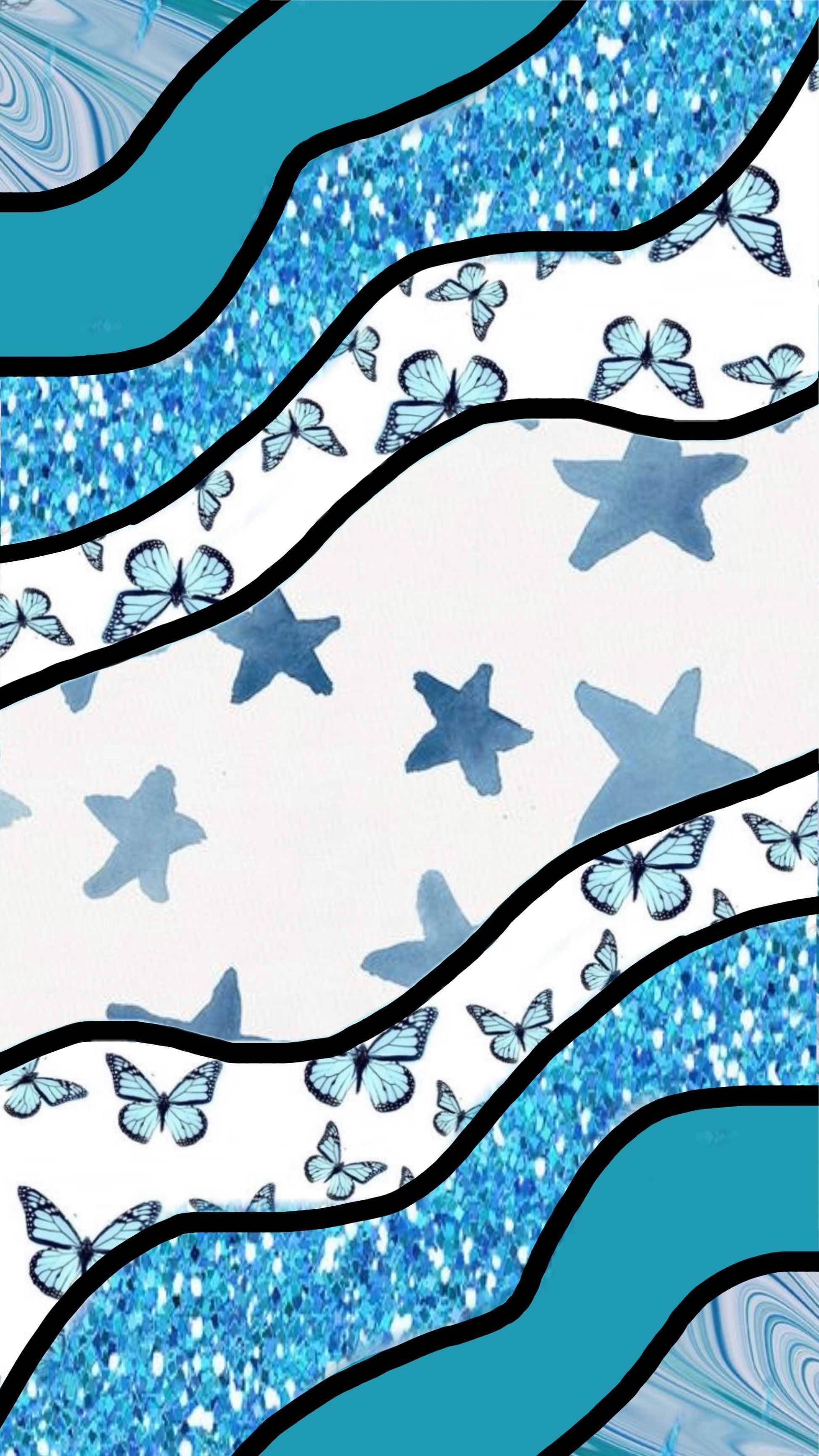 Blåt tema preppy PFP lag og kurver Wallpapers