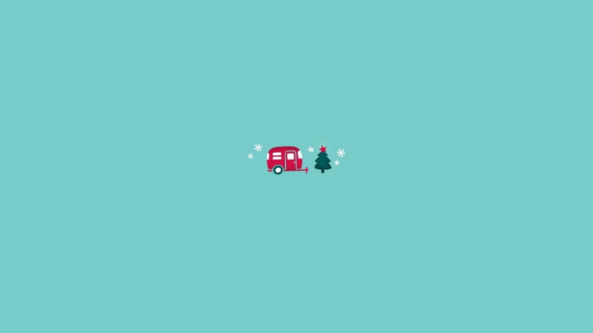 Blød æstetisk minimalistisk julecomputer Wallpapers