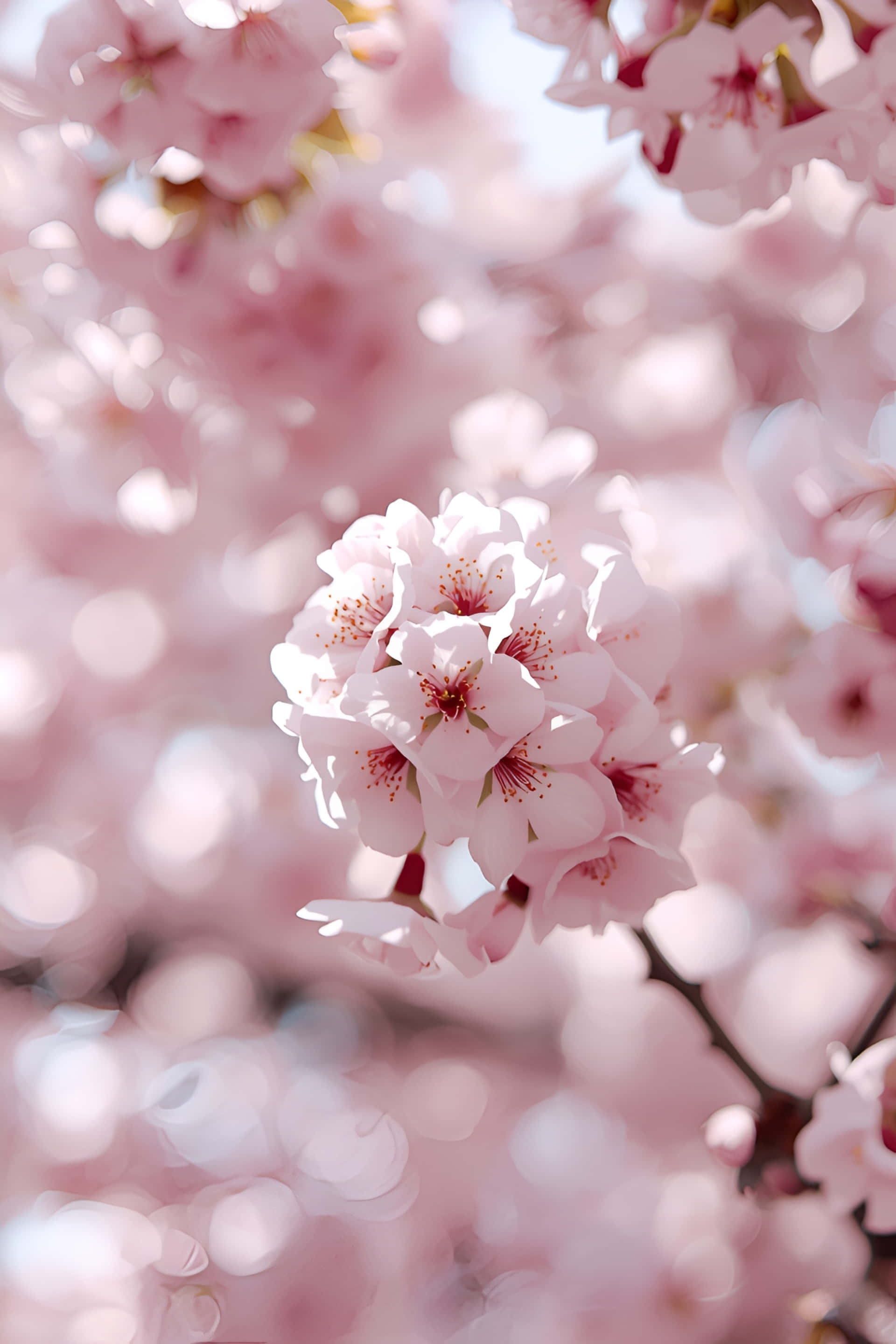 Bløde lyserøde kirsebærblomster tapet Wallpapers