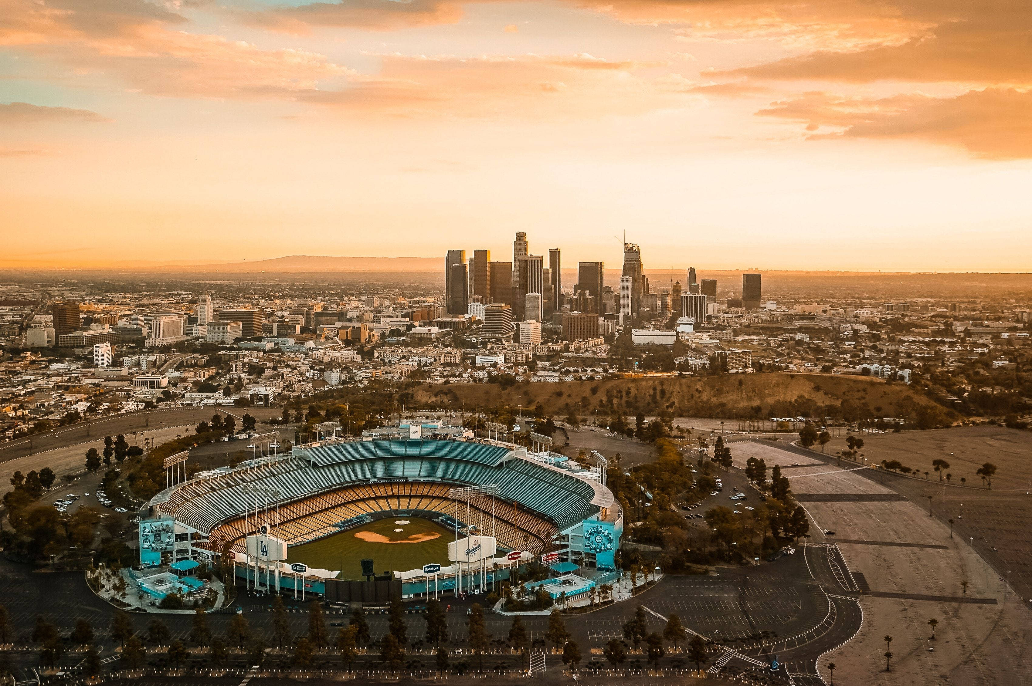 Bleg orange Los Angeles solnedgang Wallpapers