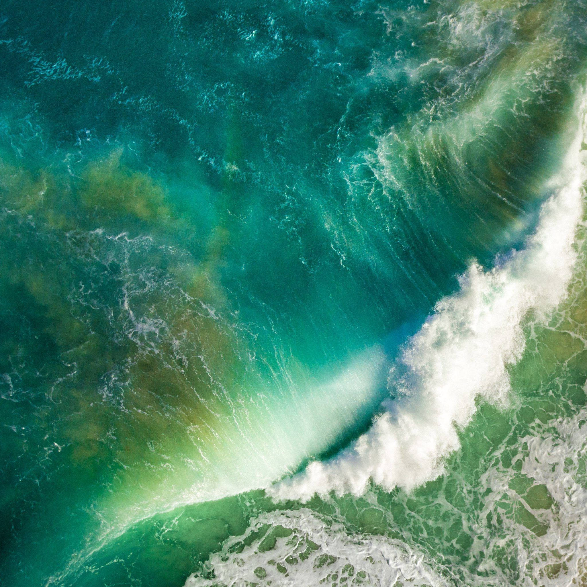 Bølger iOS 10 iPad-skærm Wallpapers