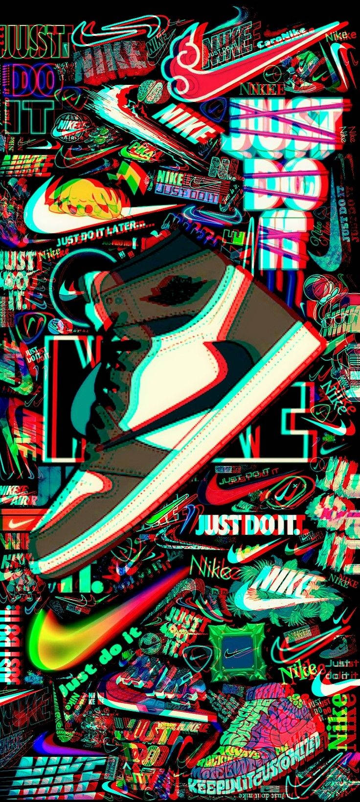 Bliv Inspireret af Nikes Dristige Graffiti Wallpapers