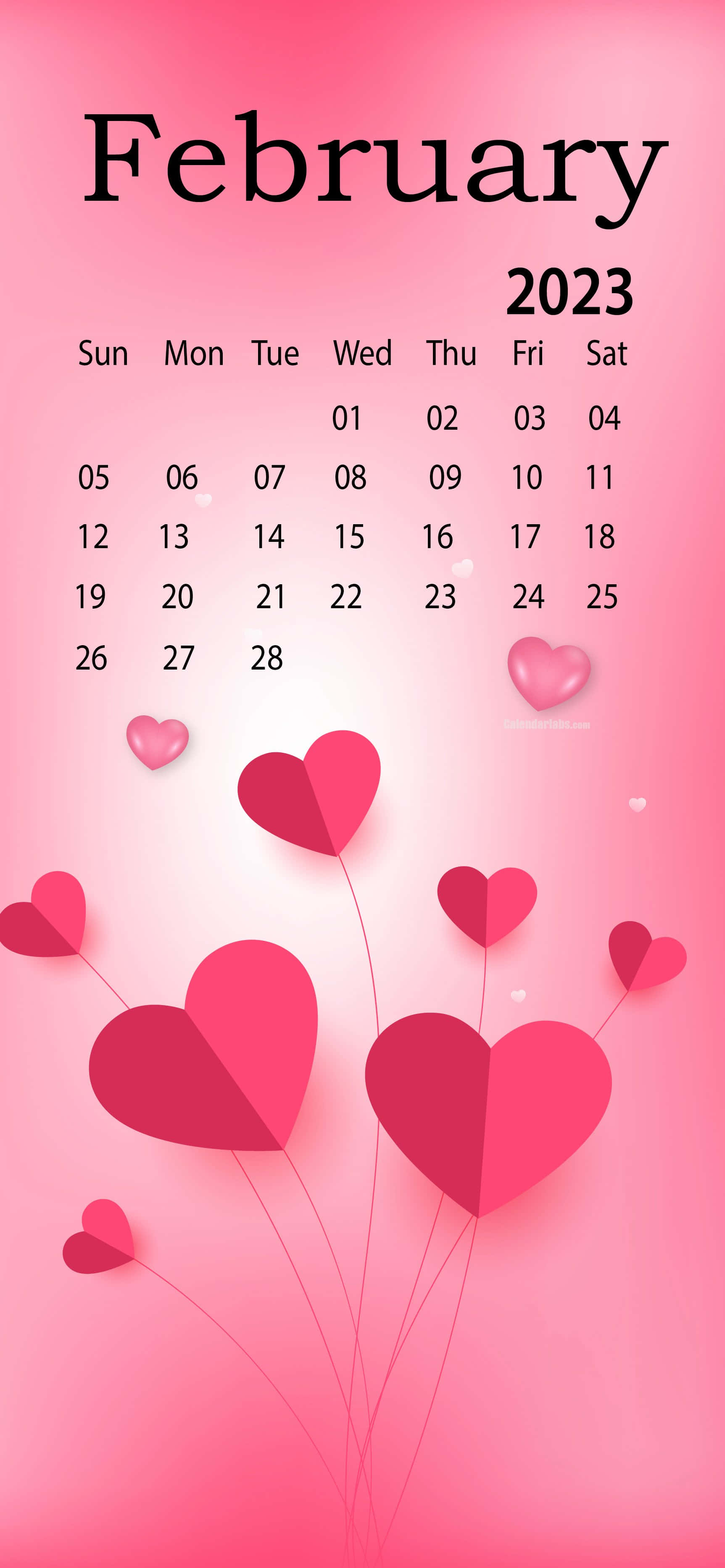 Bliv organiseret til februar med denne farverige kalender Wallpapers