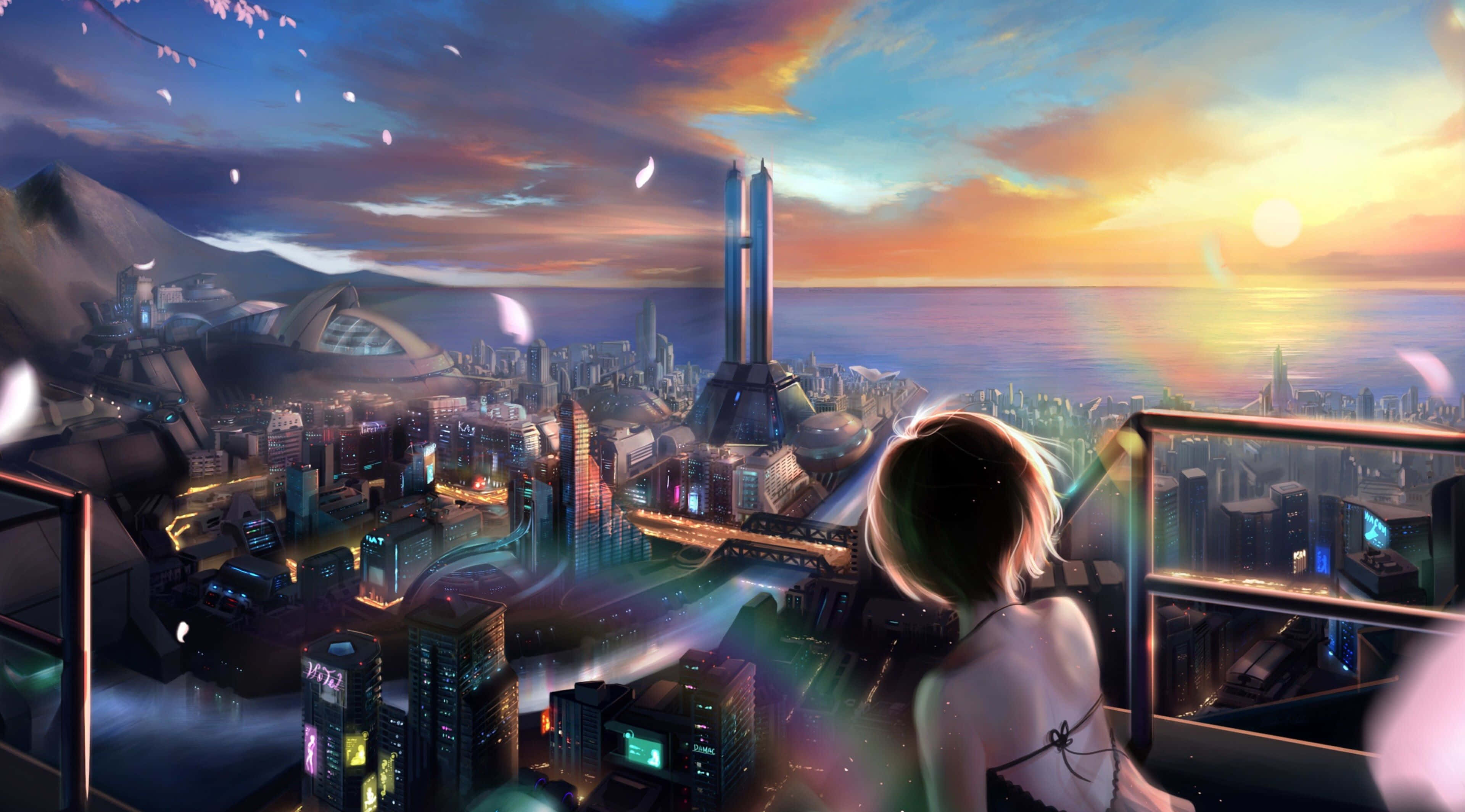 Bliv transporteret til en farverig animeret verden med denne Anime 4K-baggrund. Wallpapers