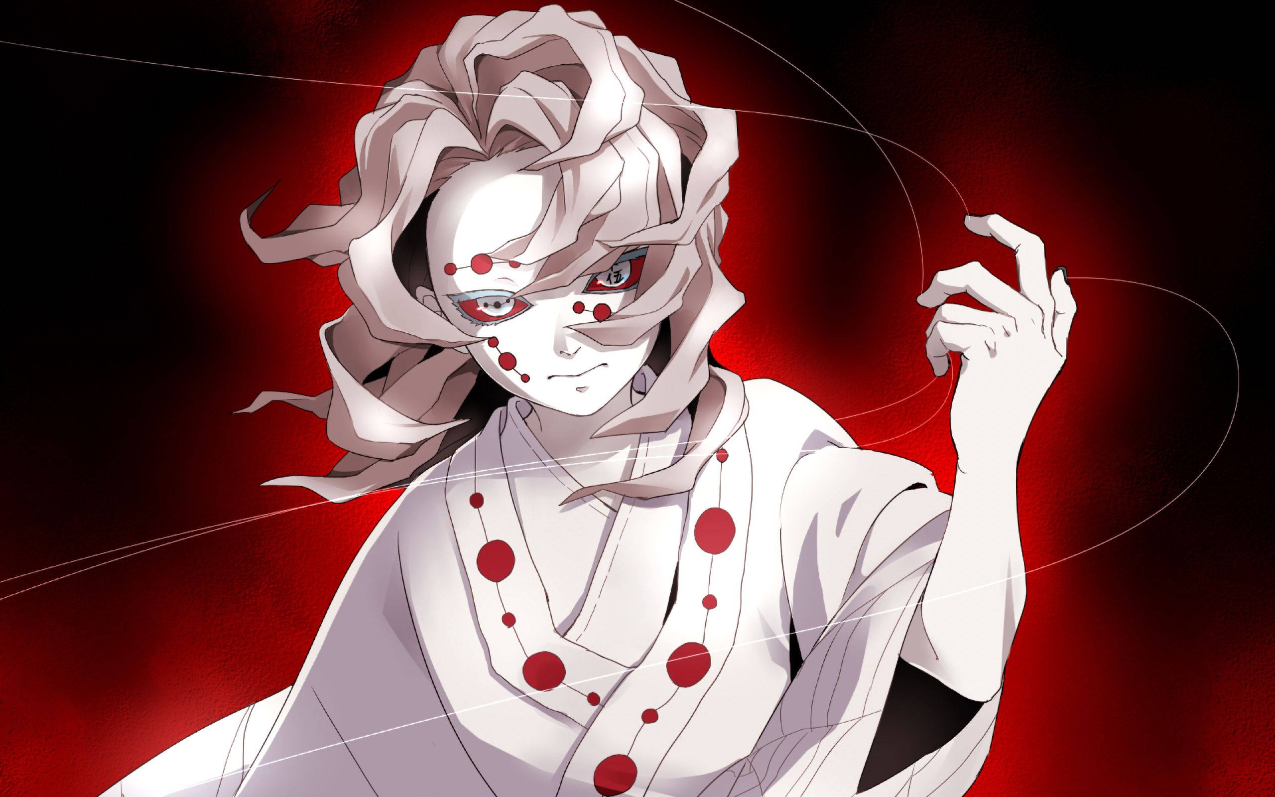Blændende rød Rui Demon Slayer Wallpapers