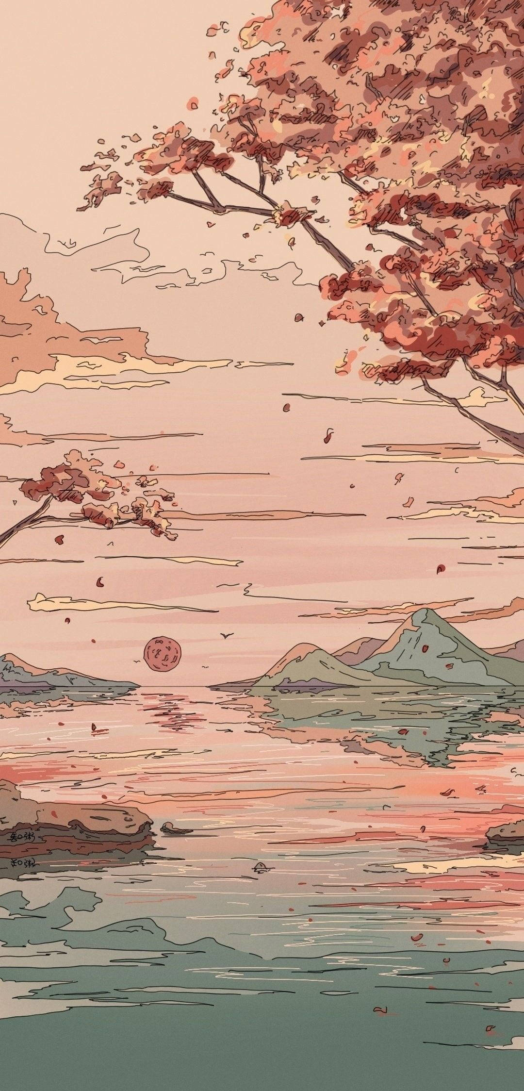 Blød æstetisk naturkunst Wallpapers