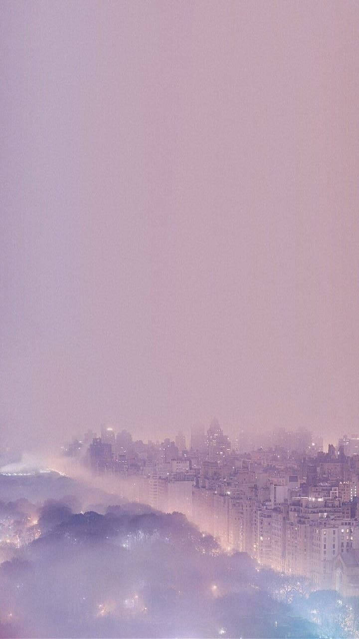 Blød æstetisk bysilhuet Wallpapers