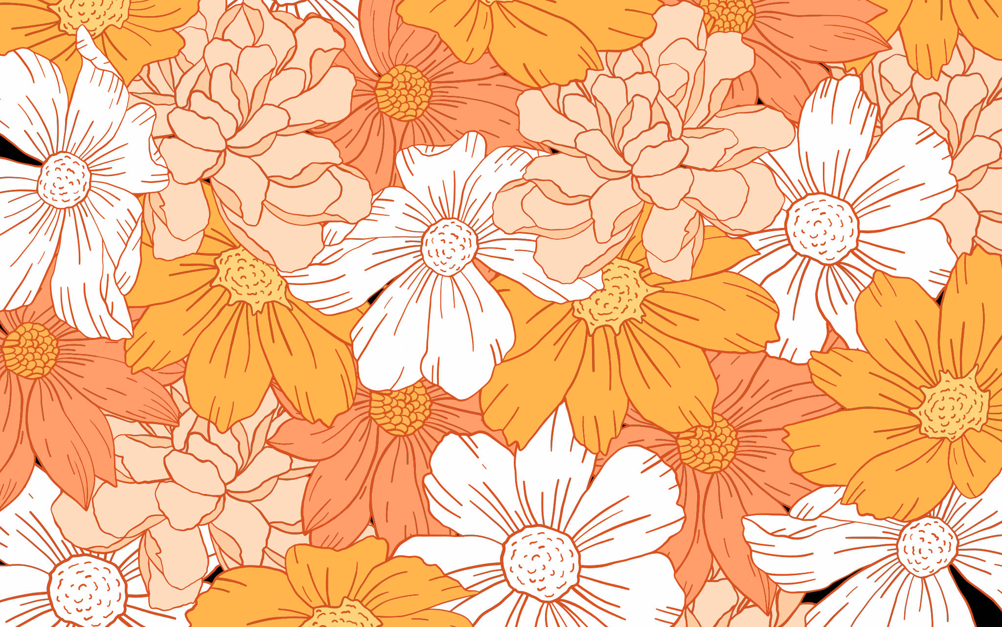 Blomster æstetisk mønster Wallpapers