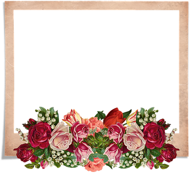 Blomsterdekoreret rammeborder Wallpapers
