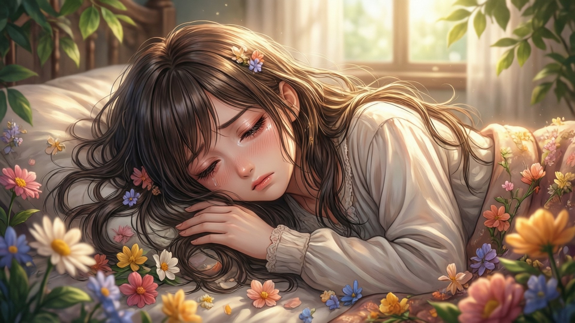 Blomsterfyldt sorg Wallpapers