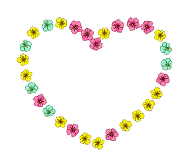 Blomsterhjerteformation Wallpapers