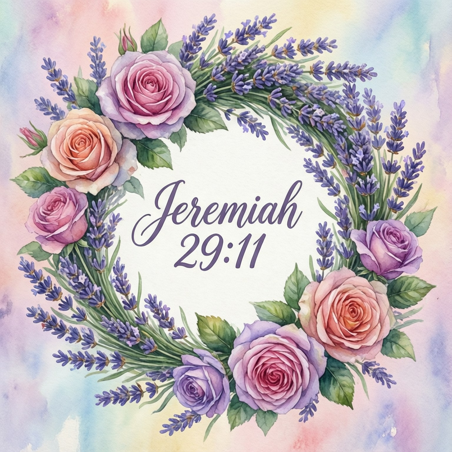 Blomsterkrans Jeremias 29:11 Wallpapers