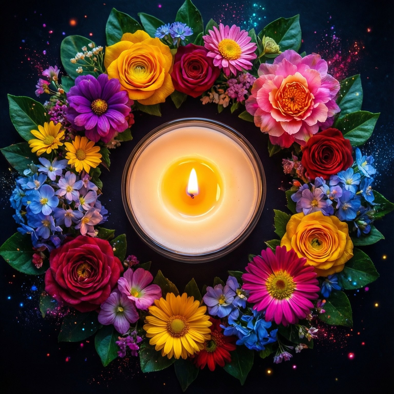 Blomsterlysestage Top Wallpapers