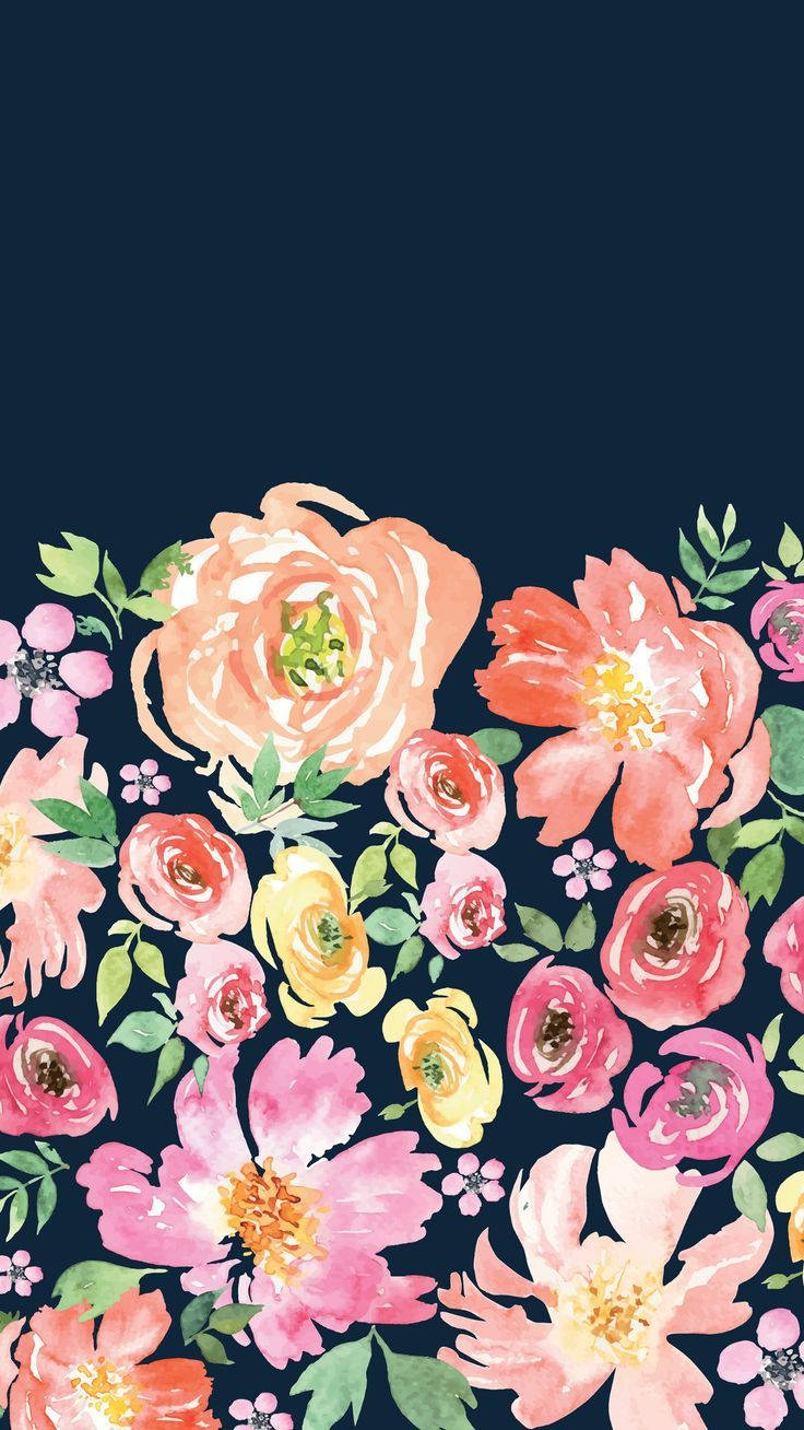 Blomstermaleri Floral iPhone Wallpapers