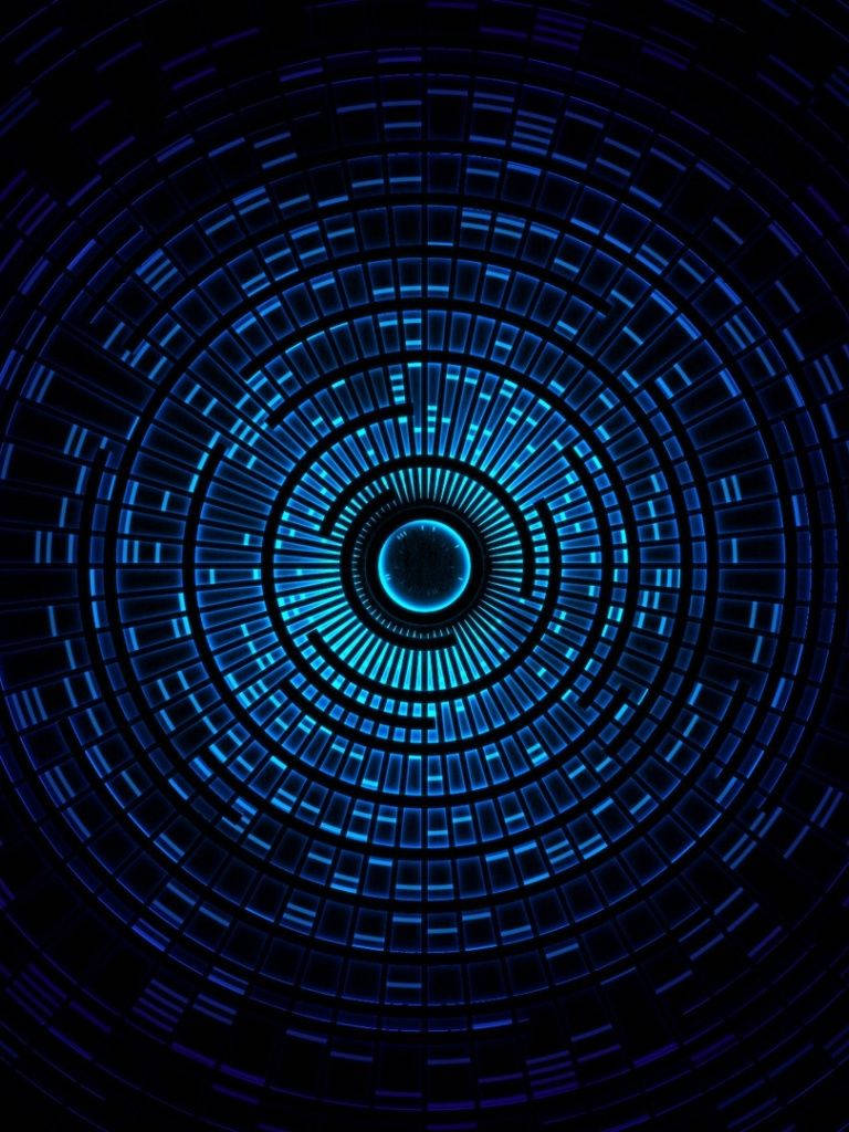 Blue Circular Abstract iPad Mini Wallpapers