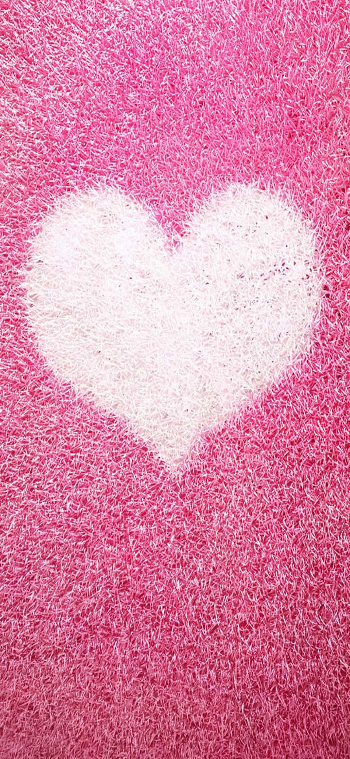 Blushing Love - En delikat lyserød hjertebaggrund Wallpapers
