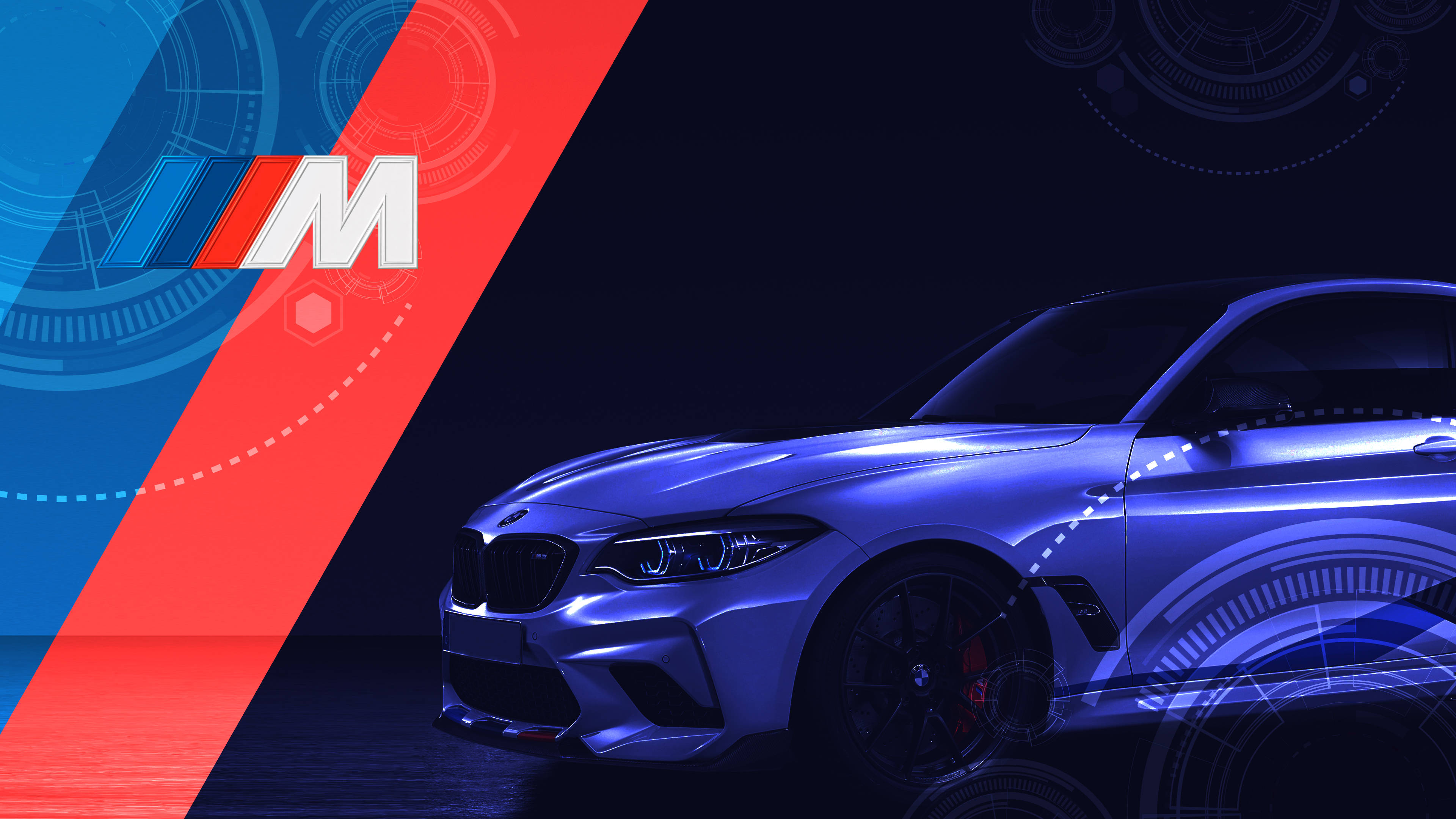 BMW M Logo Indigo Bil Wallpapers